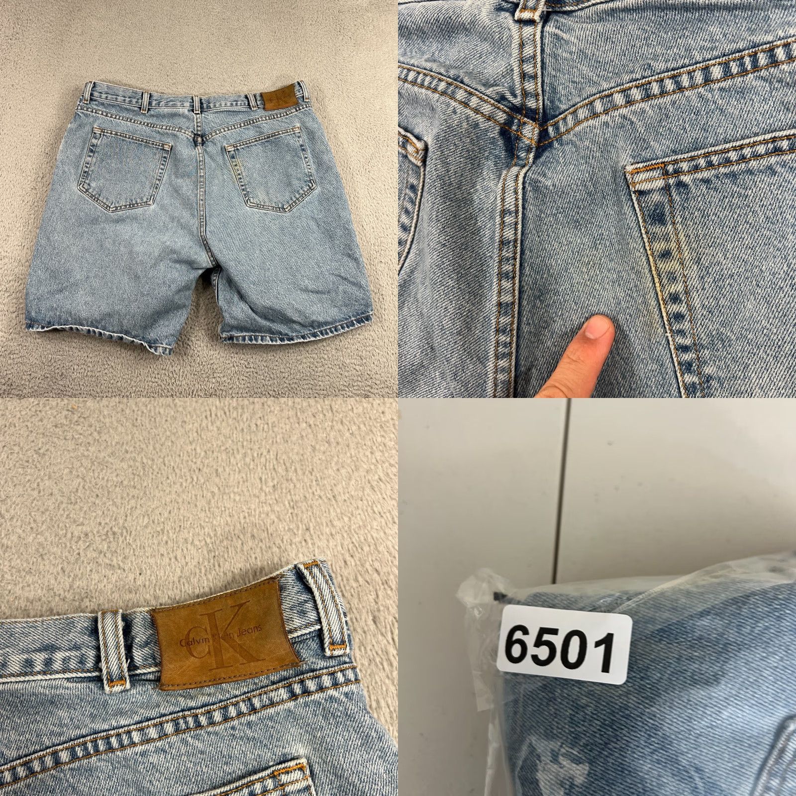 Calvin Klein Vintage 90s Calvin Klein Jeans Mens 40 Denim Shorts Easy Fit Short Size US 40 / EU 56 - 8 Thumbnail