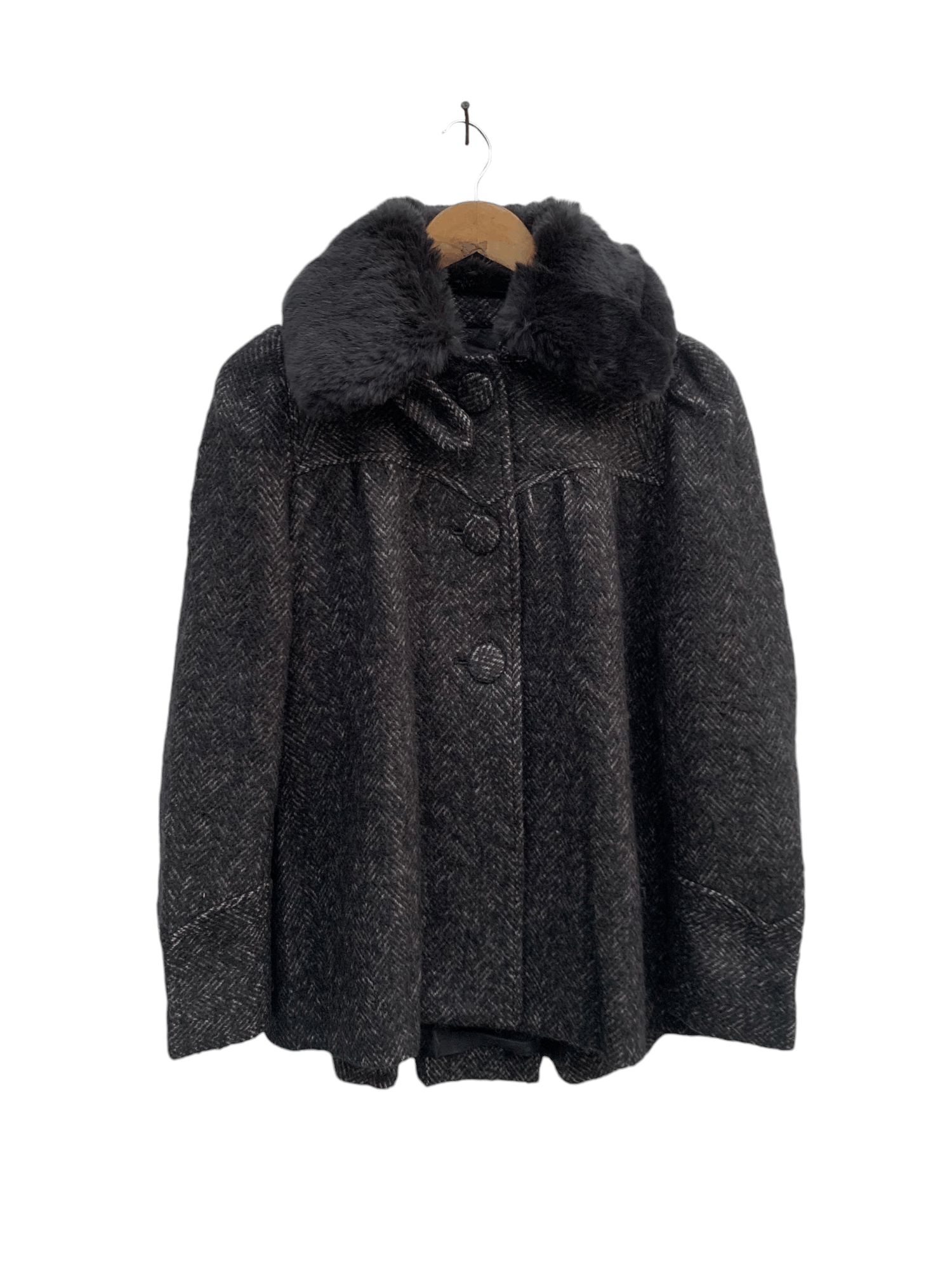 Tsumori chisato military fur mods coat Tsumori Chisato faux fur