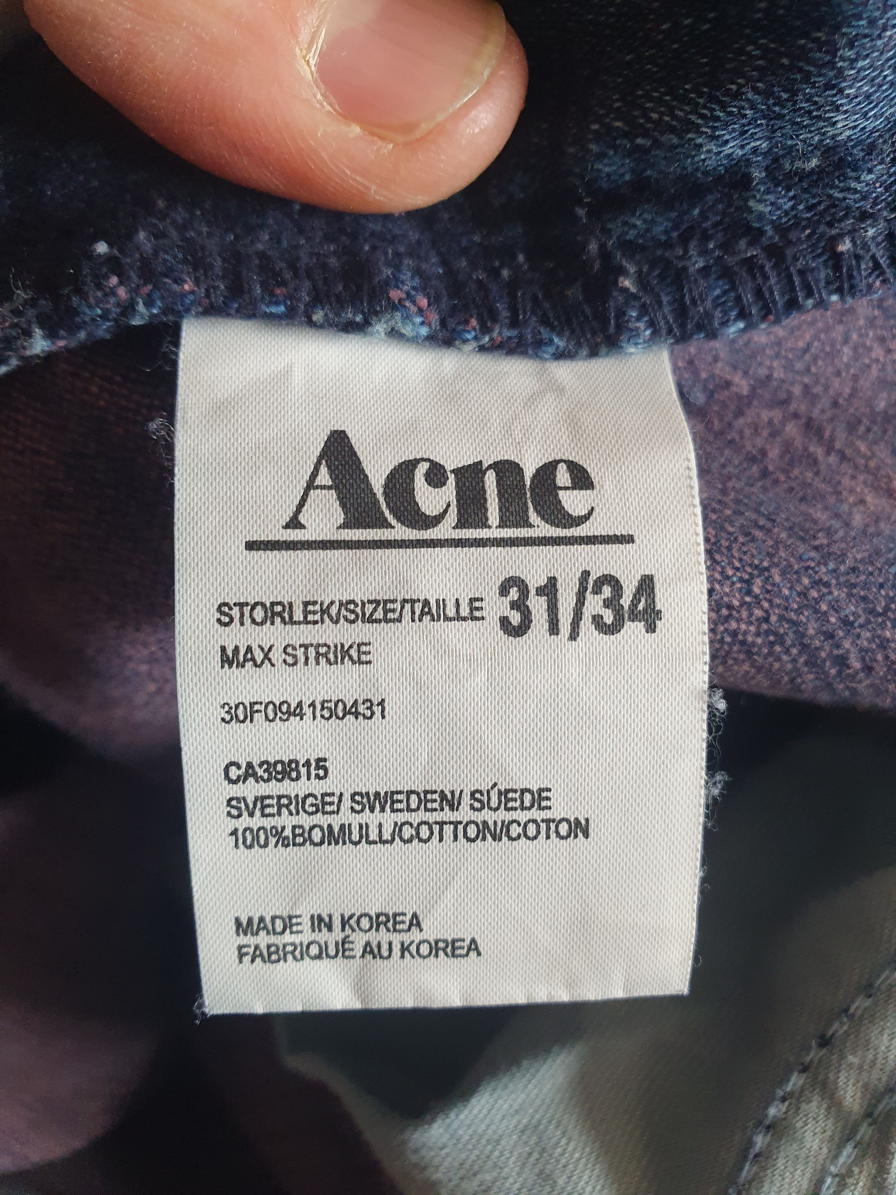 Acne Studios Acne Studios Max Strike Jeans sz 31x34 Size US 31 - 4 Thumbnail