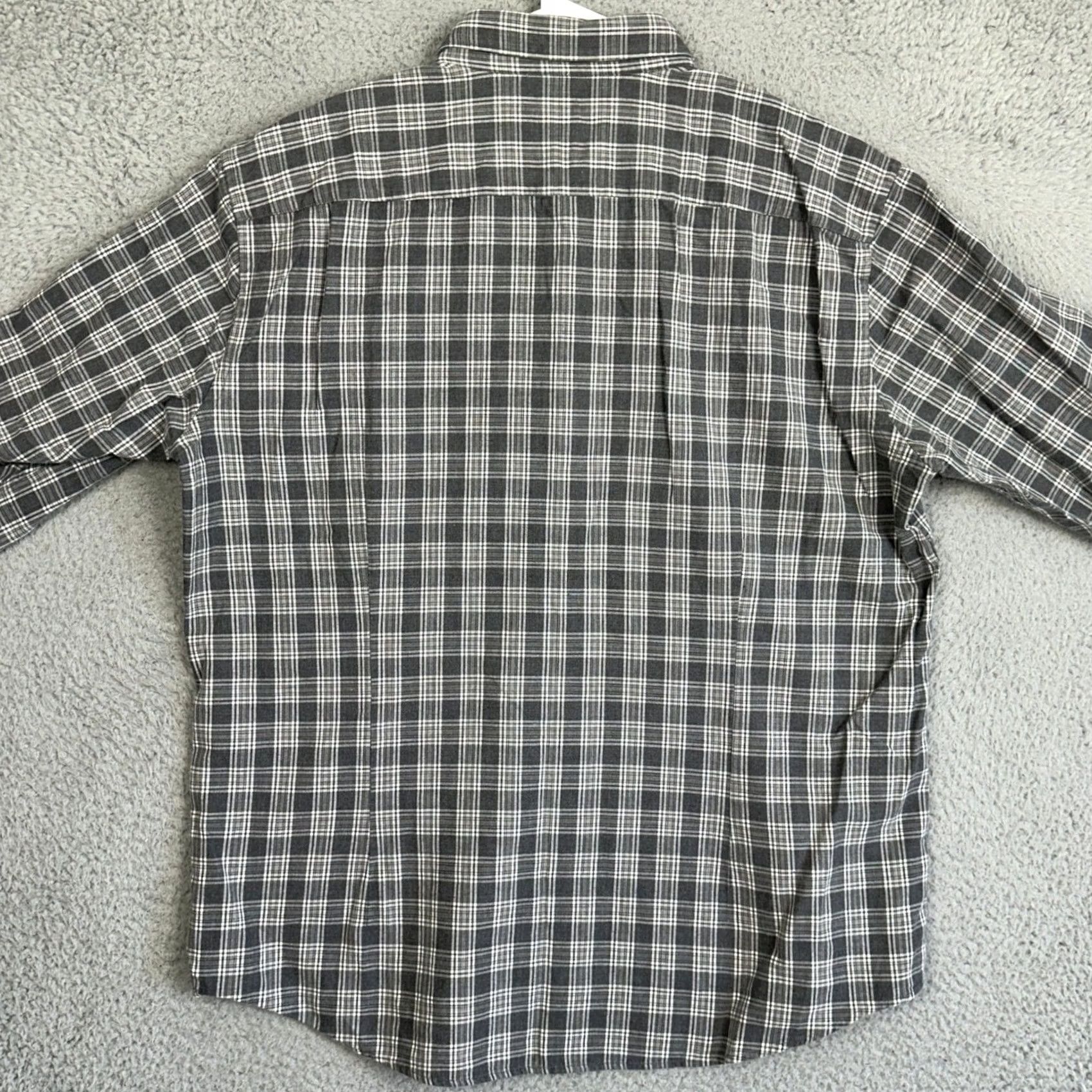 Hugo Boss HUGO BOSS Shirt Mens 2XL Grey White Slim Fit Button Up Plaid Casual Long Sleeve Size US XXL / EU 58 / 5 - 3 Thumbnail