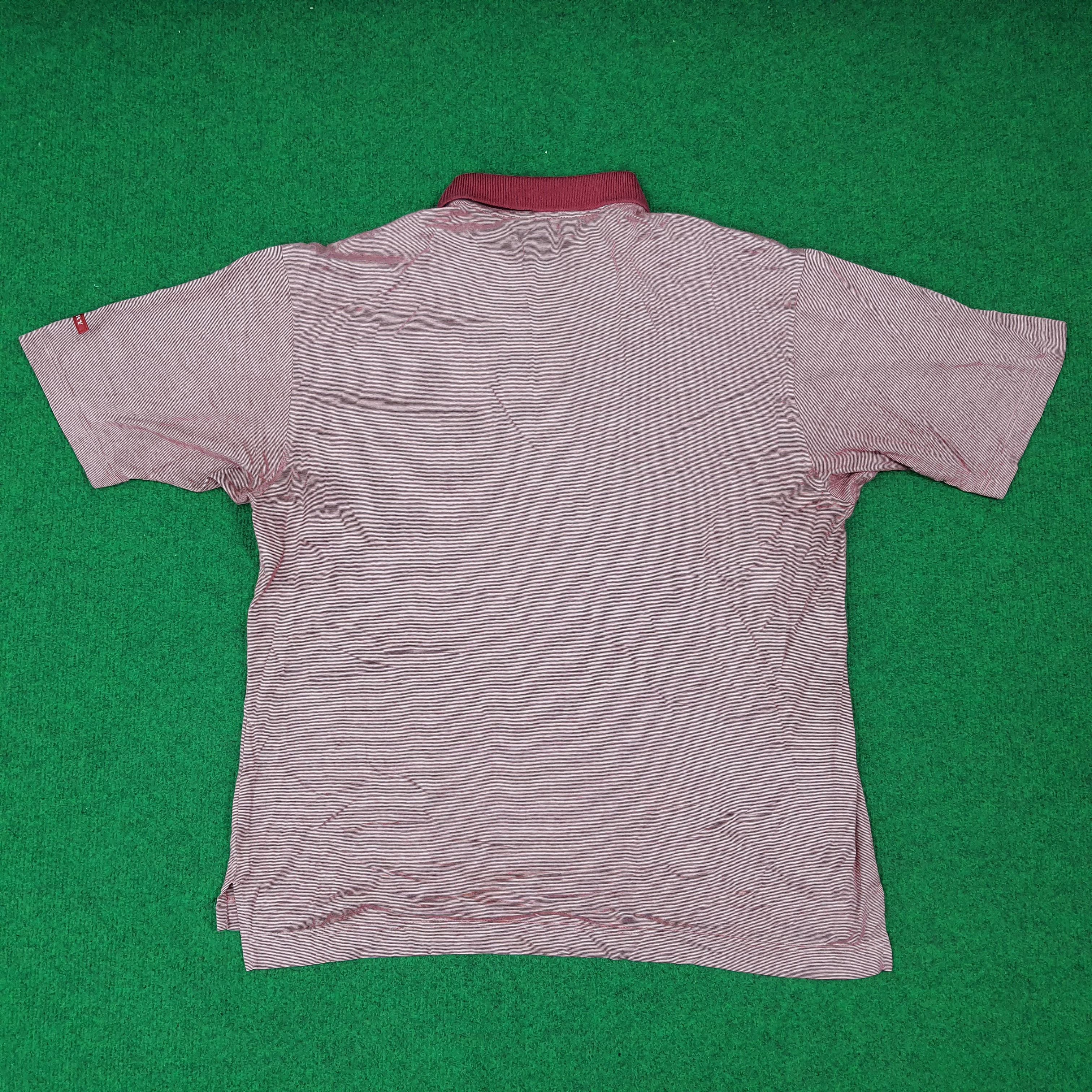 Burberry Vintage Burberry Golf Red Pin Stripe Polo Shirt C276N43 Size US L / EU 52-54 / 3 - 4 Thumbnail