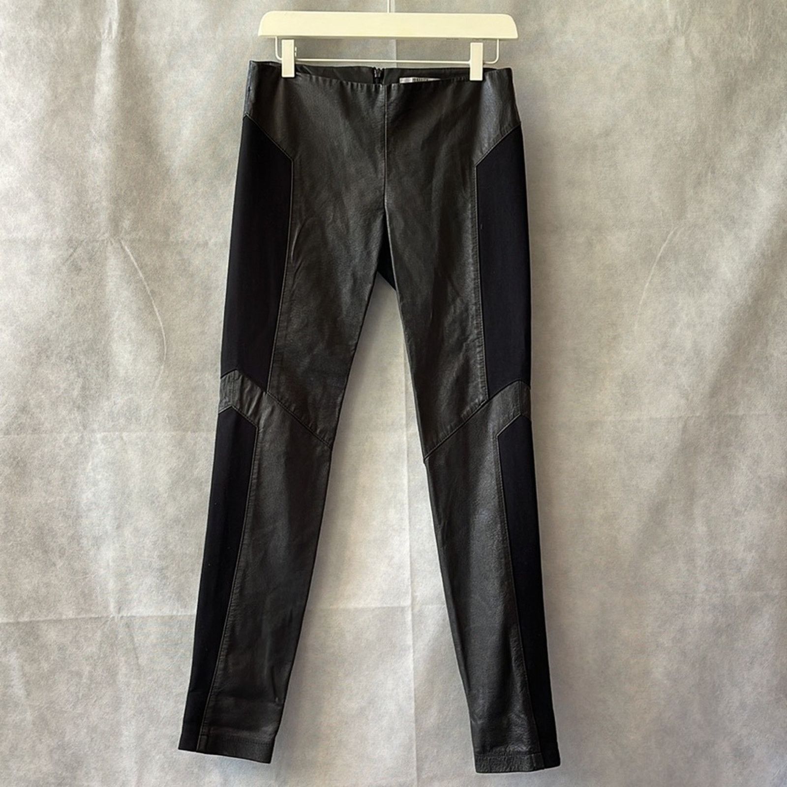 BB Dakota BB Dakota Isaac Black Leather and Ponté Leggings Size 6 NWOT Size 28" / US 6 / IT 42 - 1 Thumbnail
