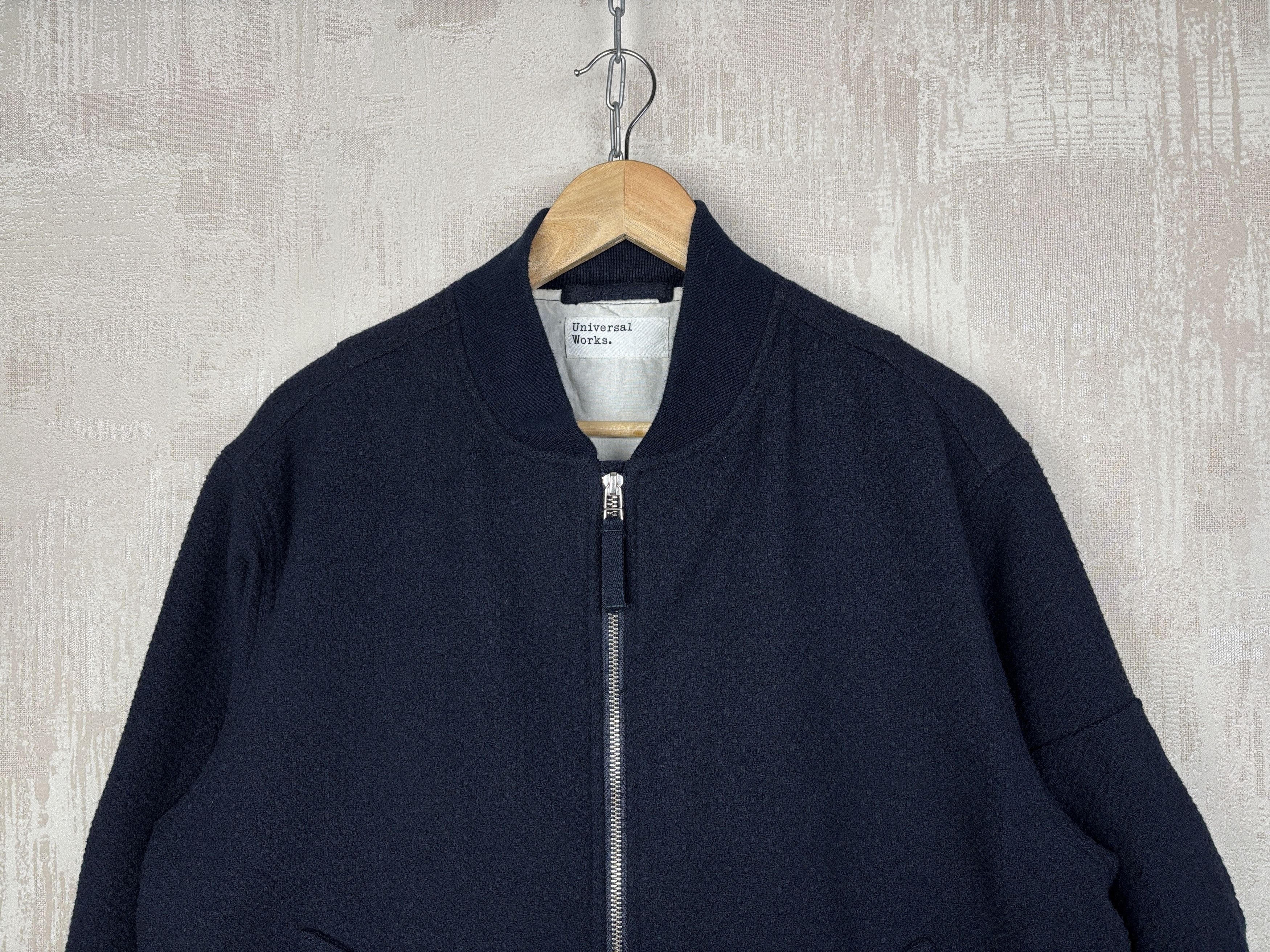 Universal Works Universal Works Wool Blend Bomber Navy Blue Size US L / EU 52-54 / 3 - 4 Thumbnail