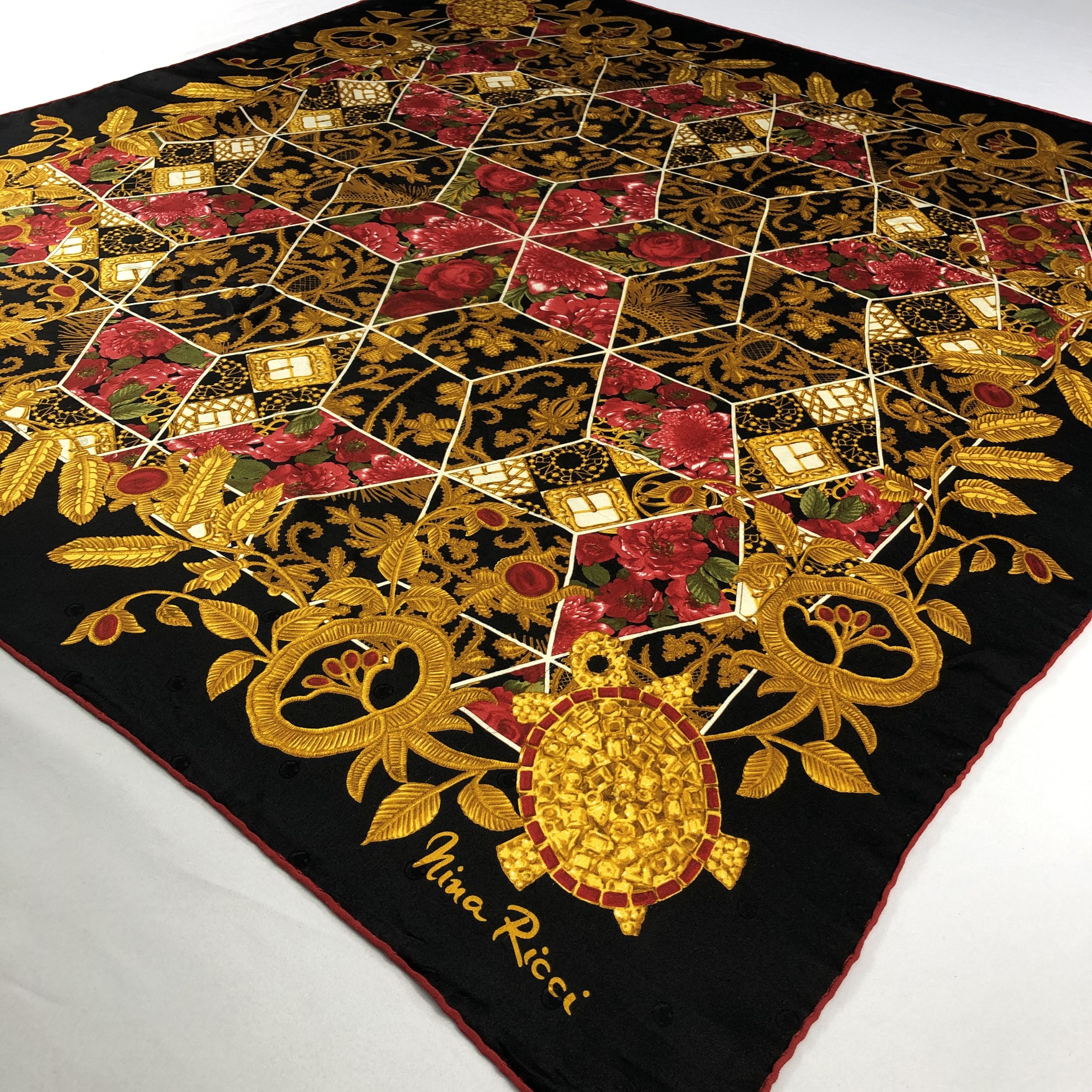 Nina Ricci Vintage Nina Ricci Silk Scarf Size ONE SIZE - 3 Thumbnail