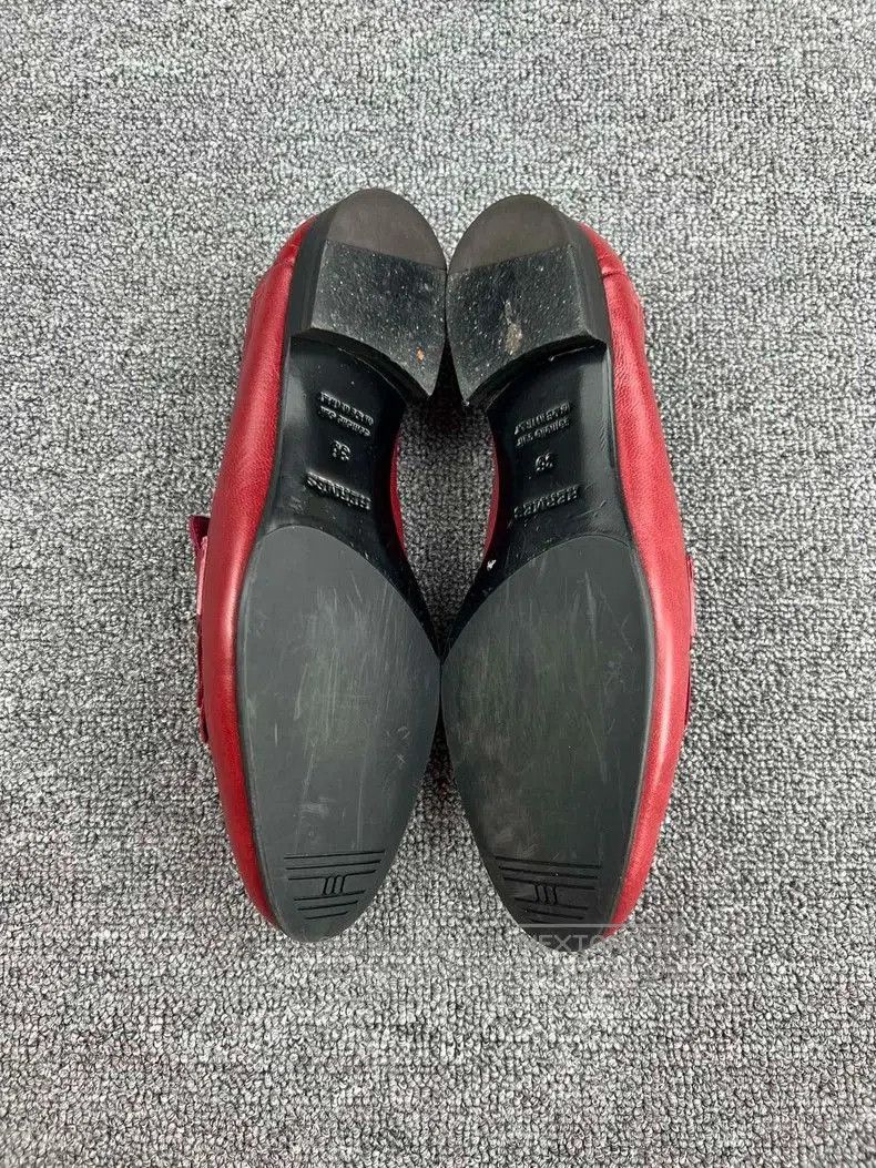 Hermes Hermes Burgundy Leather Loafers. Size US 5 / EU 37 - 5 Thumbnail