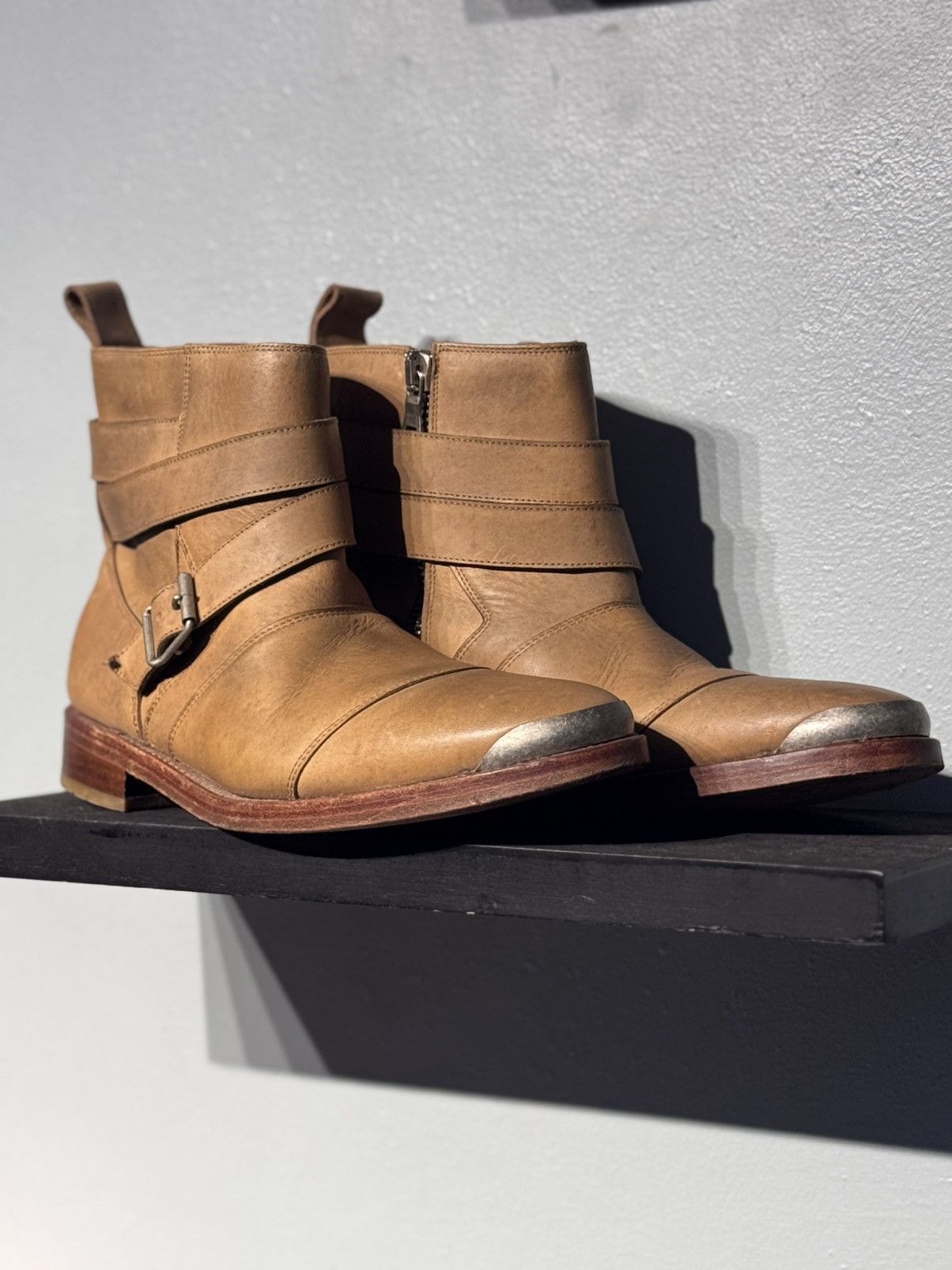 Balmain Balmain Homme SS11 Homme ( Decarnin Era ) Belt Boots Size US 8.5 / EU 41-42 - 4 Thumbnail