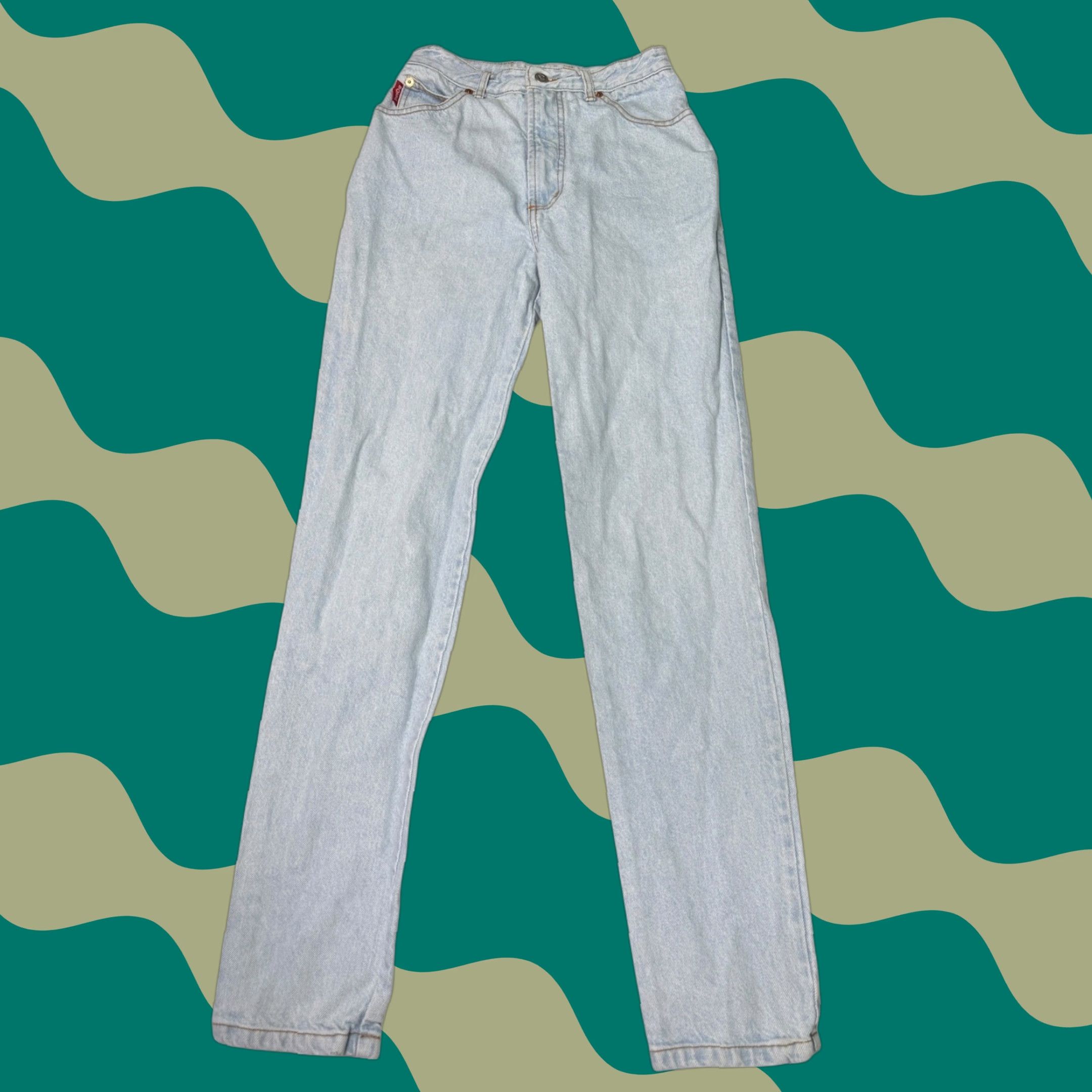 Vintage VINTAGE Bongo Jeans Women High Waisted Light Wash 26x31 Straight XL 90s Womens Jeans Size 40" / US 18 - 1 Thumbnail