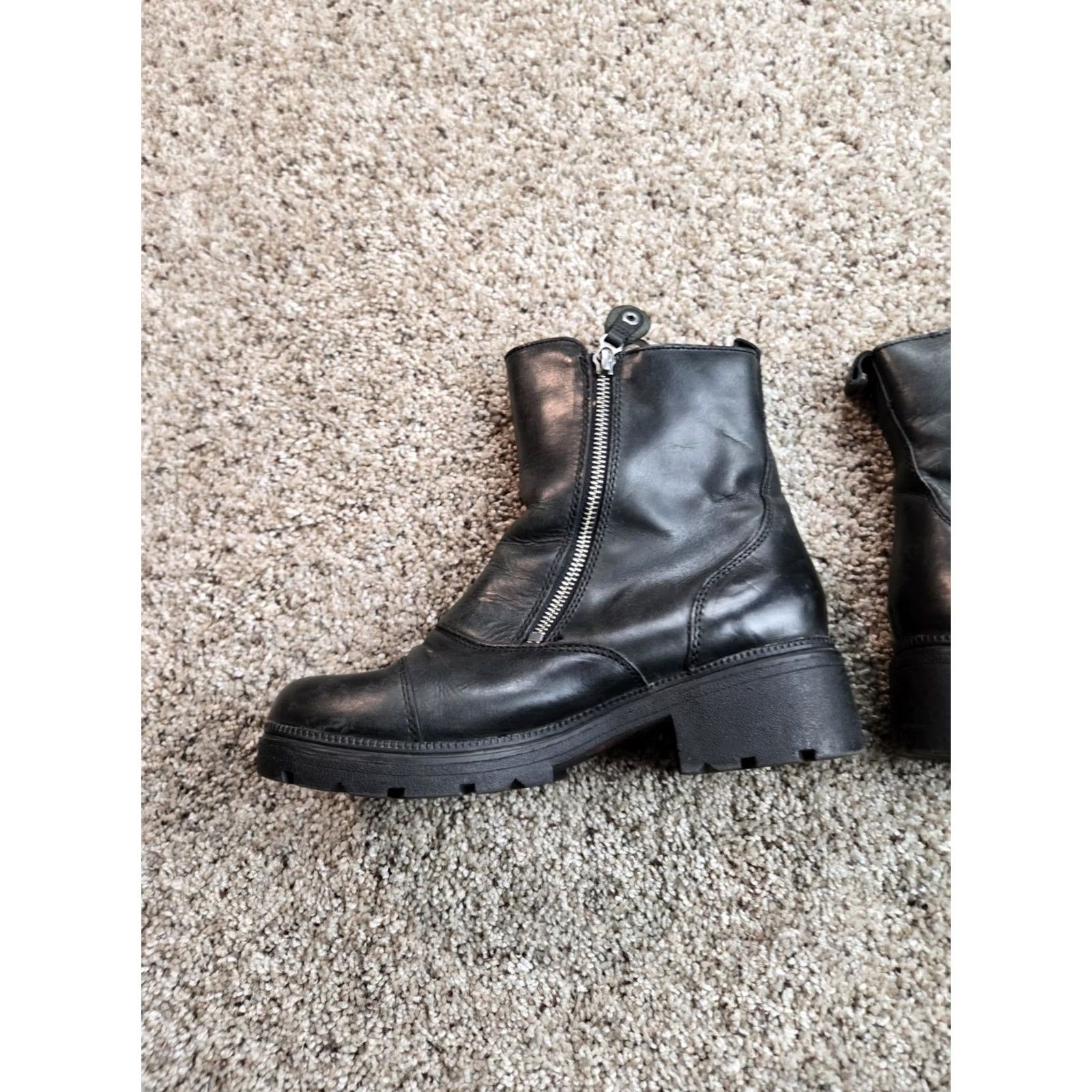 Harley Davidson VINTAGE Harley-Davidson Amherst Leather Riding Boots Women 8.5 Black Leather D84236 Size US 7 / IT 37 - 6 Thumbnail