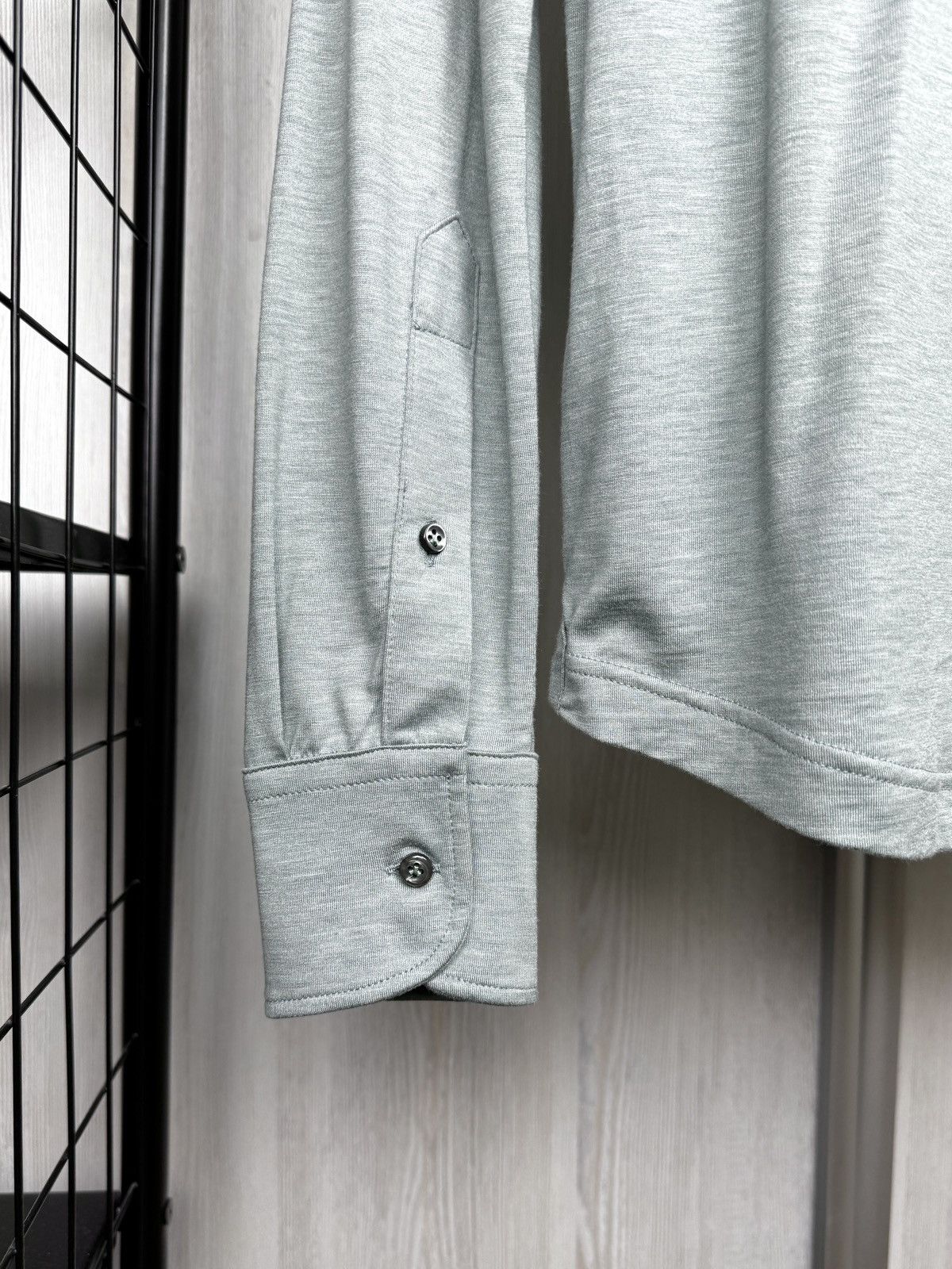 Other Luca Faloni Long Sleeve Polo Shirt Silk-Cotton Marine Green Size US XS / EU 42 / 0 - 9 Thumbnail