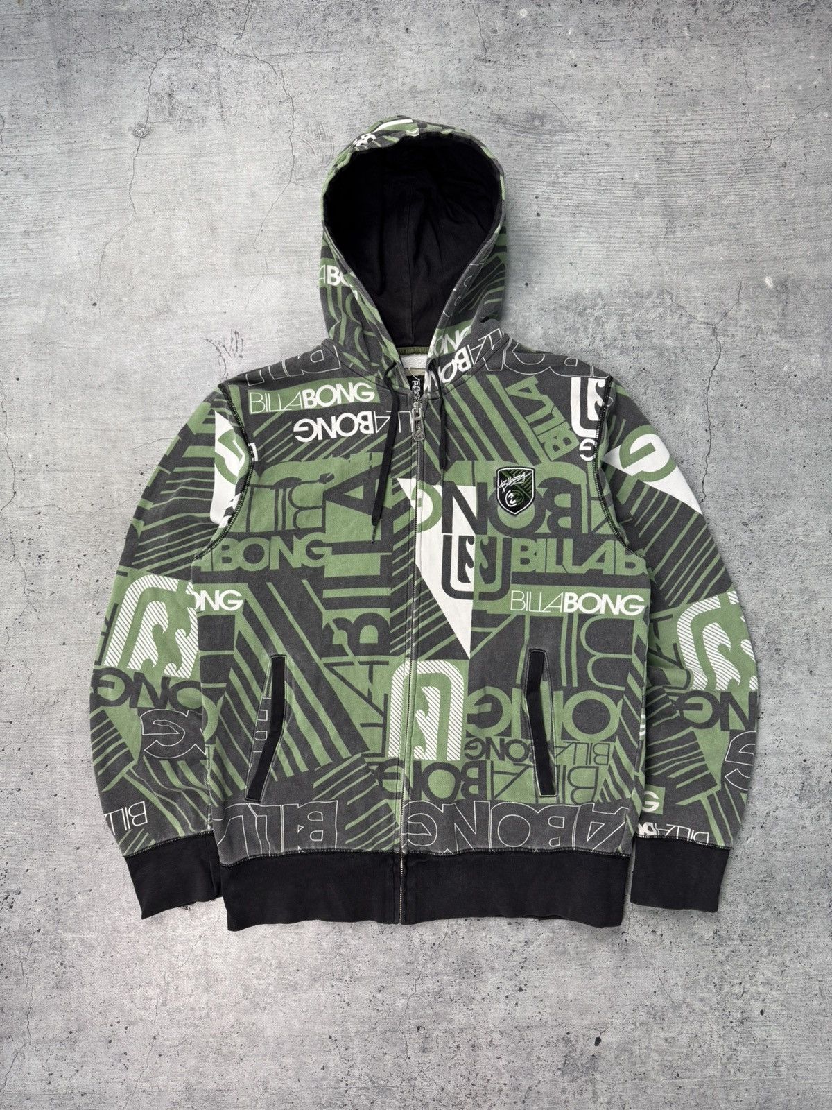 Billabong Vintage Y2k Billabong Zip Up Hoodie Size US M / EU 48-50 / 2 - 2 Thumbnail