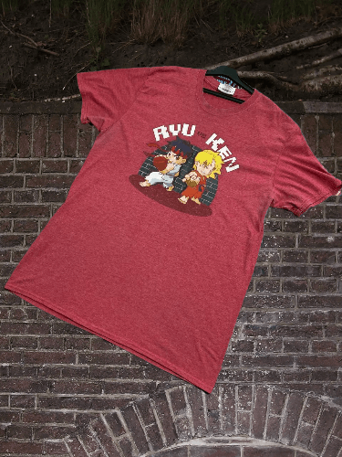 Band Tees × Street Fighter Vintage T-Shirt Tee Street Fighter Ken Ryu Capcon Size US XL / EU 56 / 4 - 1 Thumbnail