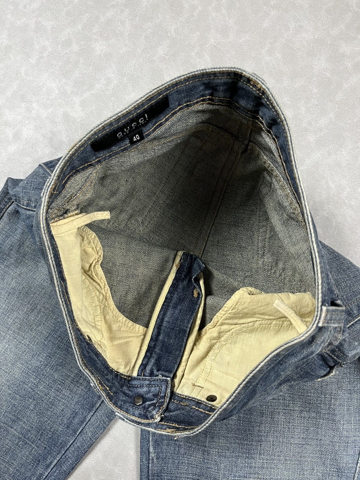 Gucci 90s Gucci denim pants Size 27" / US 4 / IT 40 - 16 Thumbnail