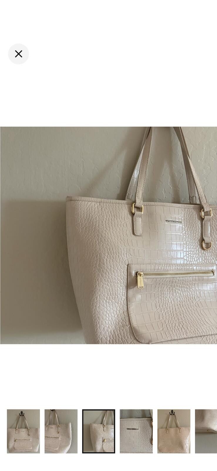 Other Urban Originals Cream Textured Tote Size ONE SIZE - 3 Thumbnail