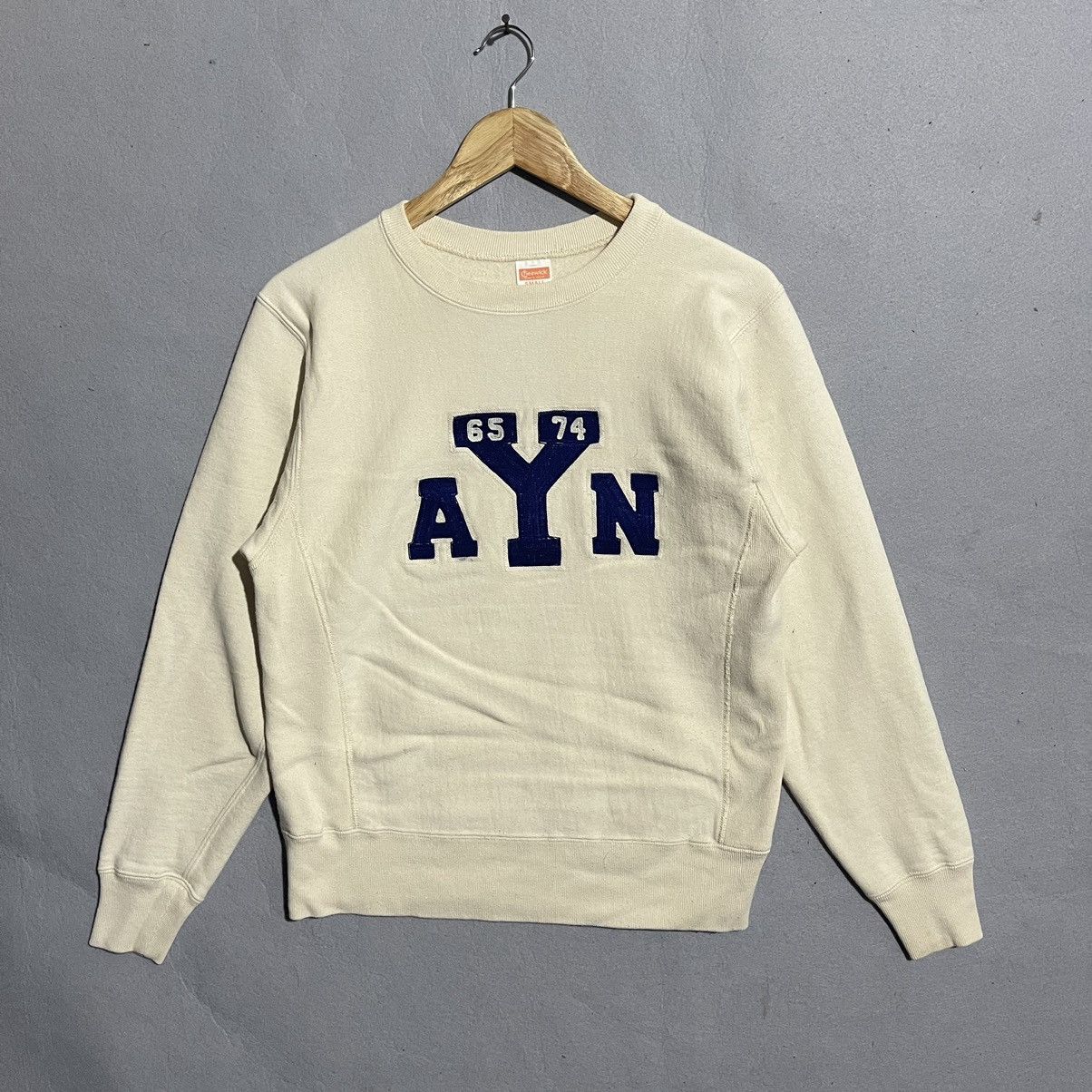 Toyo Enterprises Cheswick AYN Collegiate Crewneck Sweatshirt – Ivory – Size M Size US M / EU 48-50 / 2 - 1 Thumbnail