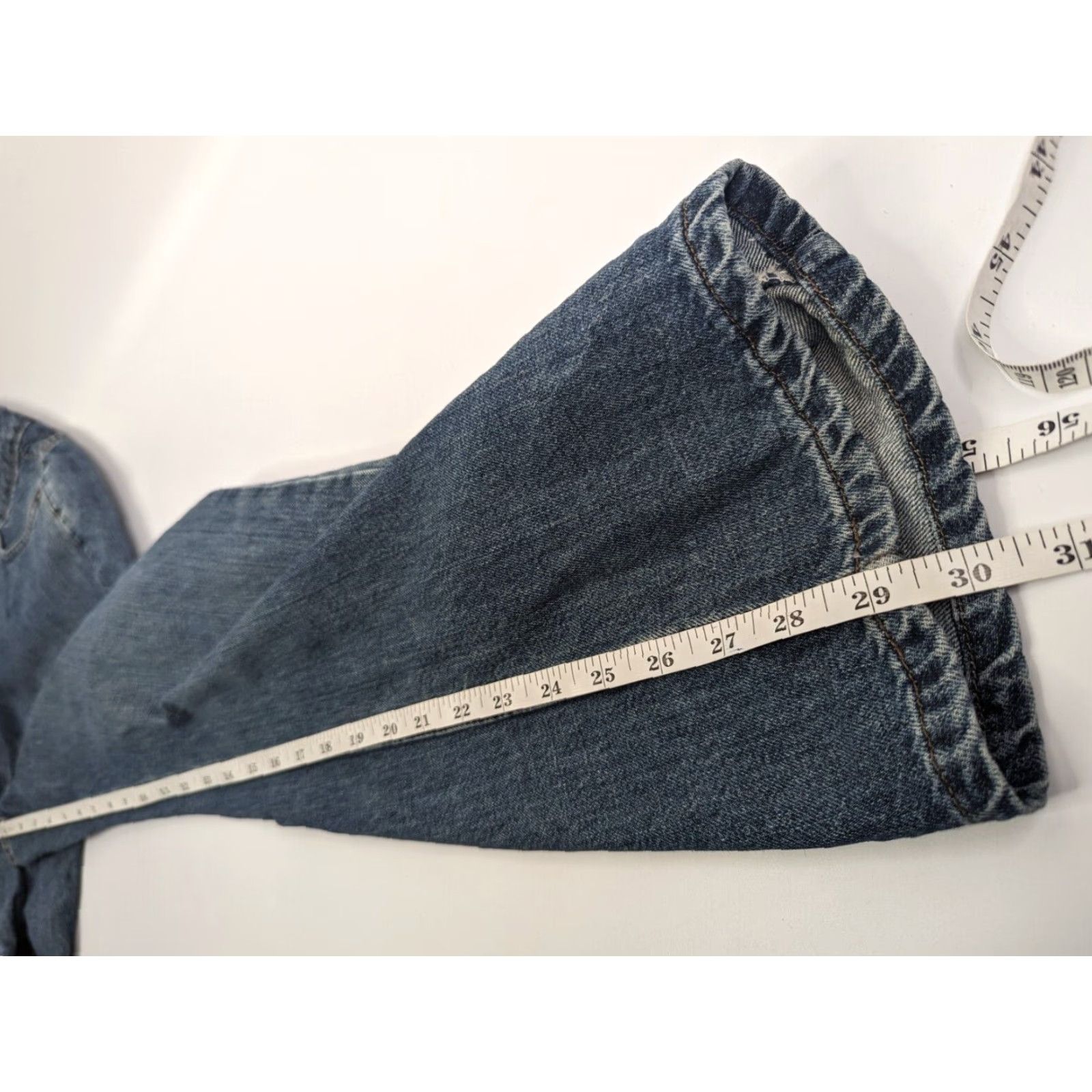 Lee VINTAGE Lee Riveted Jeans Womens Size 16 Petite High Rise Straight Denim 5-Pocket Blue 90s Grunge Y2K Mens Womens Girls? Size 38" / US 16 / IT 52 - 6 Thumbnail