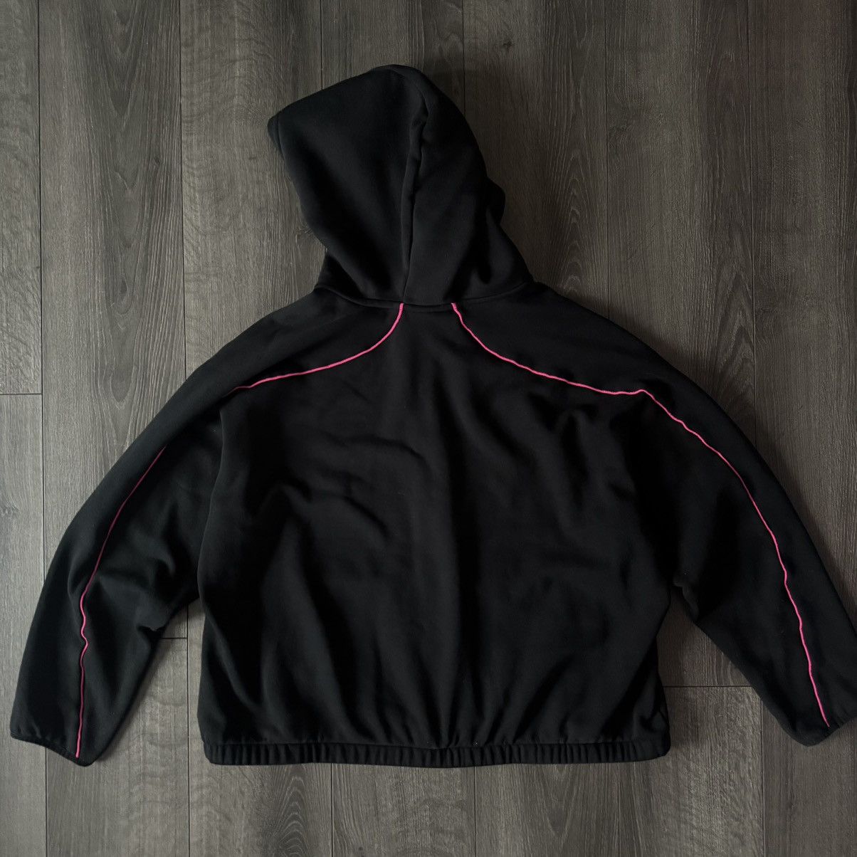 H&M H&M Black Zip-Up Hoodie w/ Pink Contrast XXL Size US XXL / EU 58 / 5 - 4 Thumbnail