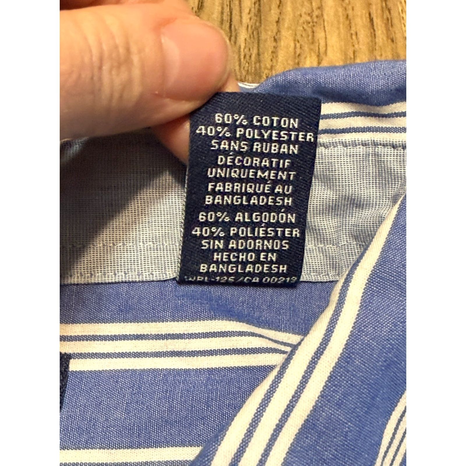 Chaps Chaps Shirt Men 2XL Blue Striped Short Sleeve Button-Up Pockets Regular Fit Everyday Casual Size US XXL / EU 58 / 5 - 5 Thumbnail