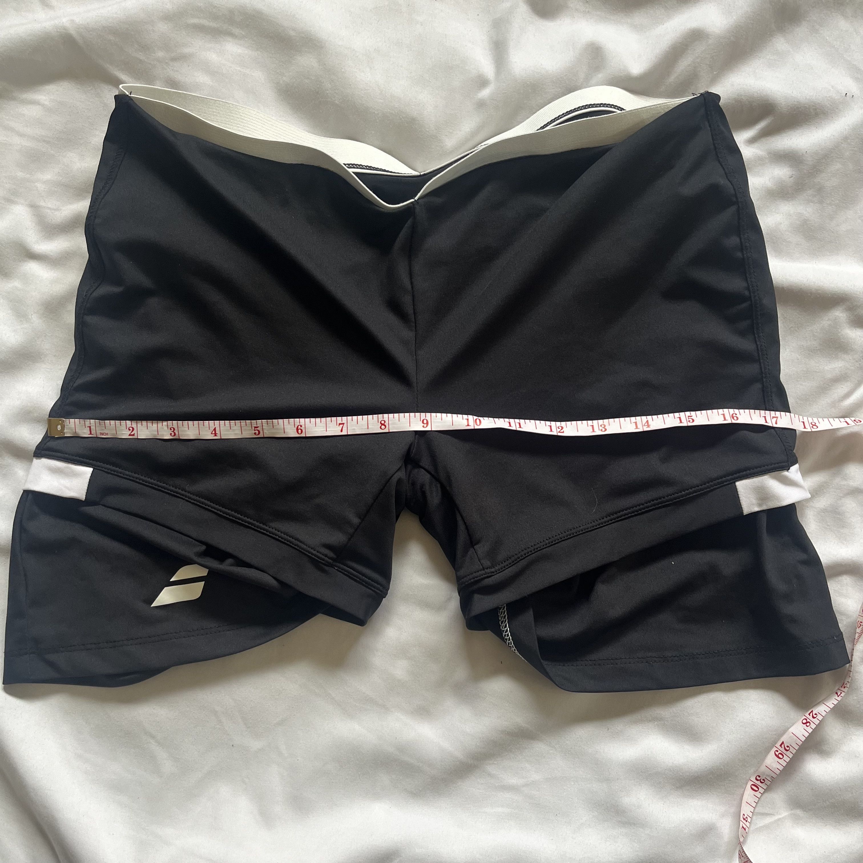 Other Babolat Double Layer Black and White Biker Shorts Size 28" / US 6 / IT 42 - 3 Thumbnail