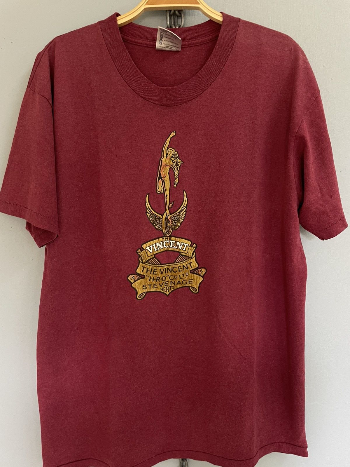 Vintage Vintage The Vincent H.R.D. Motorcycle t shirt Size US L / EU 52-54 / 3 - 3 Thumbnail