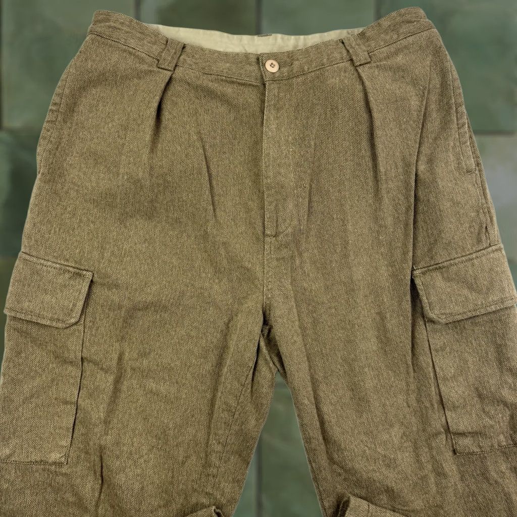 Nautica VINTAGE Nautica Cargo Pants Mens 36x30 Brown Relaxed Solid Zip 90s Punk Grunge Hipster Y2K Pants Size US 36 / EU 52 - 1 Thumbnail