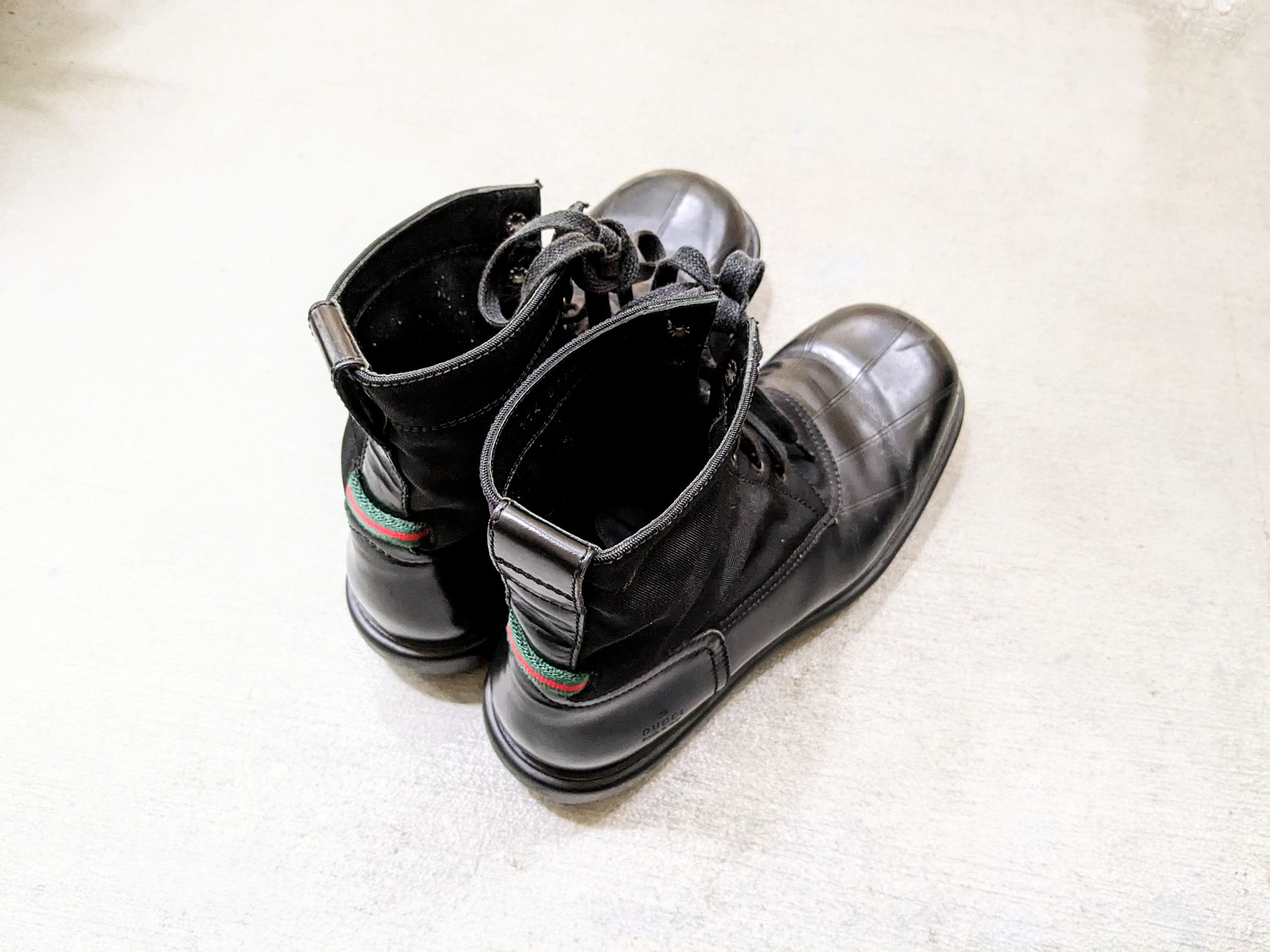 Gucci Gucci Combat Boots Size 10.5 Black Leather Buckle Duck Y2K Size US 10.5 / EU 43-44 - 14 Thumbnail