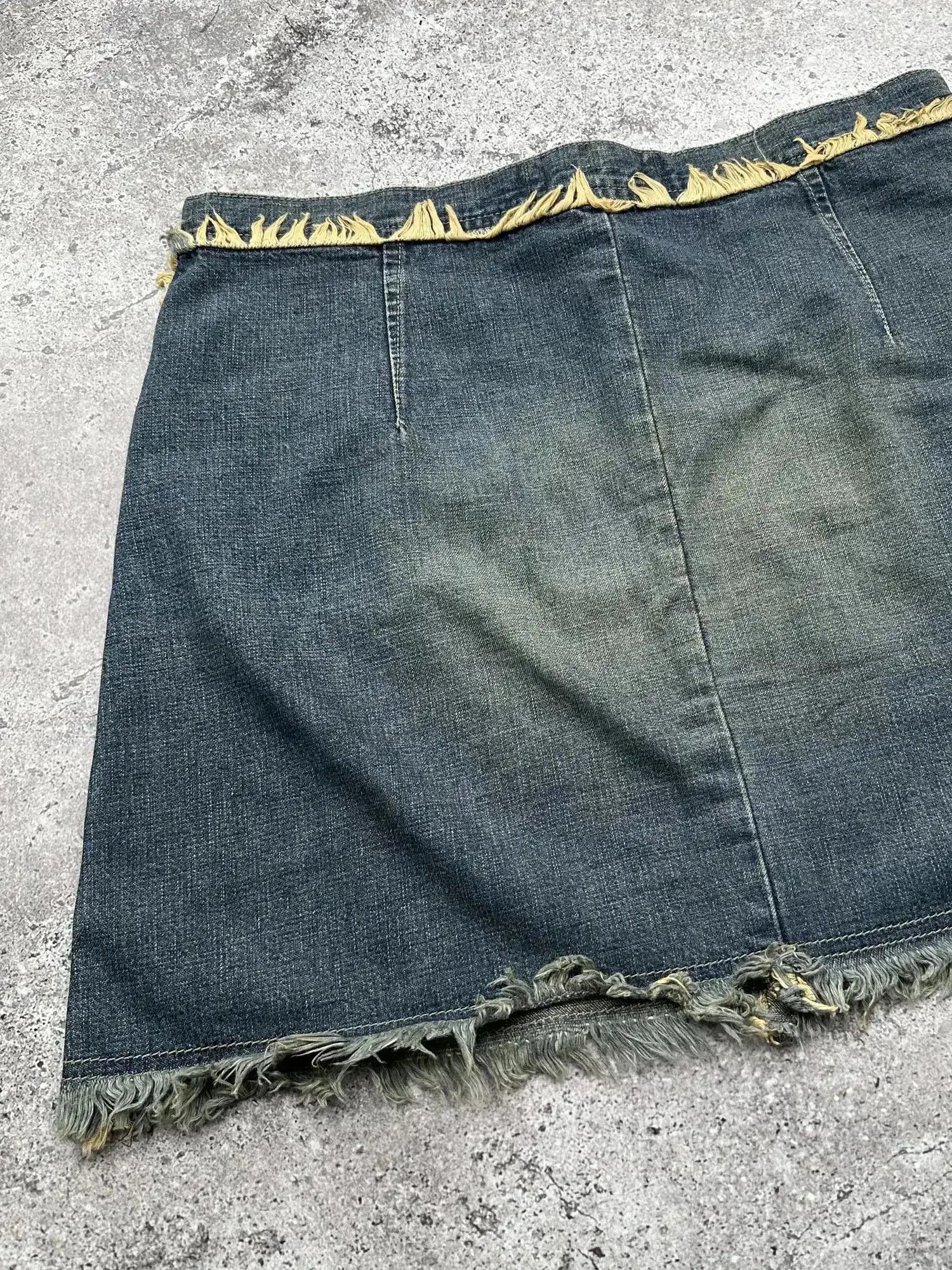 Japanese Brand Vintage Faded Mini Skirt C438(V256)(E8) Size 30" / US 8 / IT 44 - 5 Thumbnail