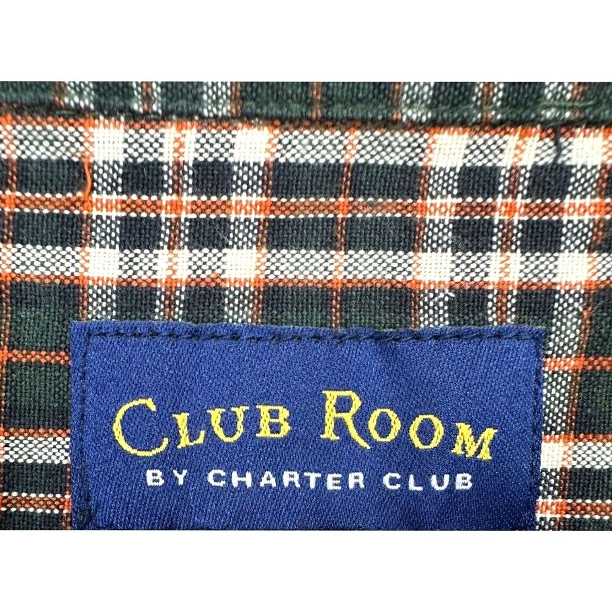 Club Room Club Room Shirt Adult 2XL Charter Club Green Orange Plaid Button Down Mens NEW Size US XXL / EU 58 / 5 - 4 Thumbnail