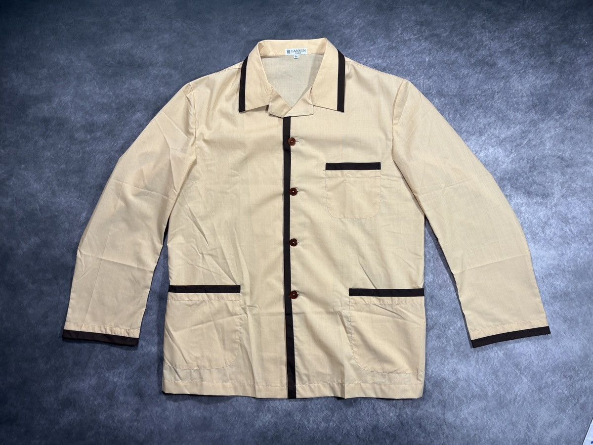 Lanvin Vintage Lanvin Pyjama Shirt Sleep PJs 1960s 1970s Designer Size US L / EU 52-54 / 3 - 13 Thumbnail