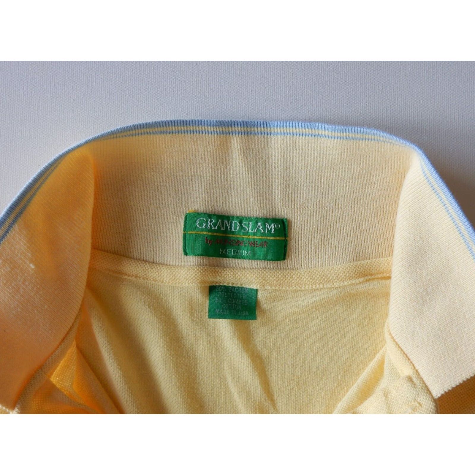 Vintage VINTAGE Munsingwear Polo Shirt Short Sleeve Men M Yellow Cotton Blend 90s Sports Size US M / EU 48-50 / 2 - 4 Thumbnail