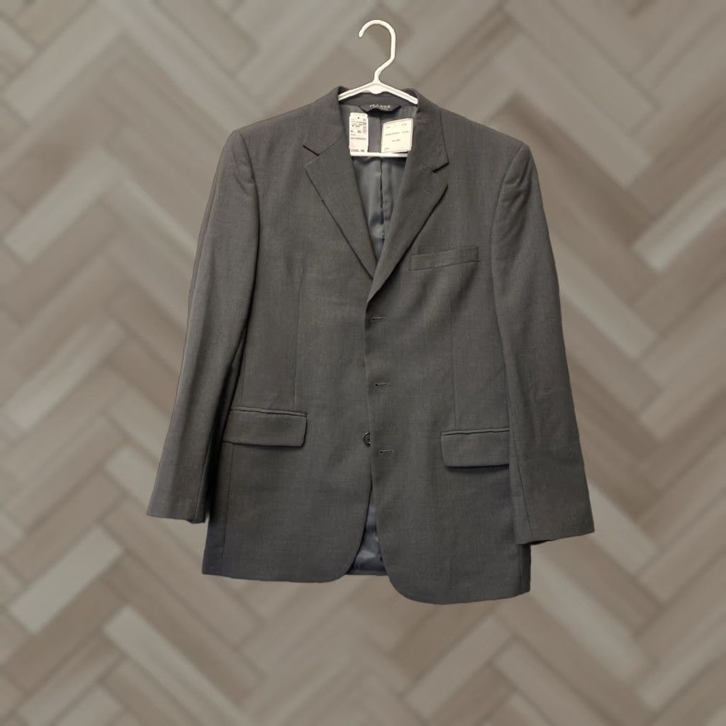 Banana Republic Banana Republic Blazer Sport Coat Gray Slim Fit Wool Notch Lapel Single-Breasted 40 Regular Men Size 40R - 1 Thumbnail