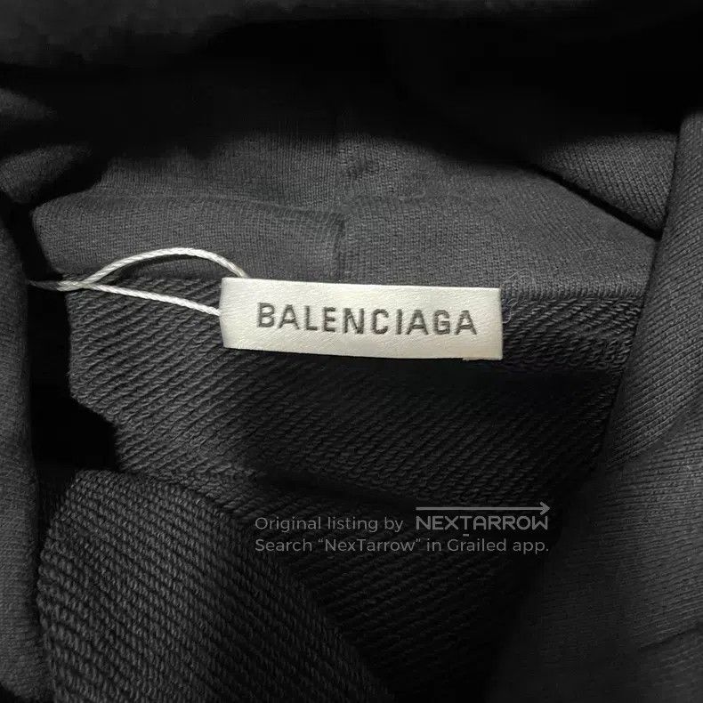 Balenciaga Balenciaga Black Wheat Embroidered Hoodie Size US XS / EU 42 / 0 - 3 Thumbnail