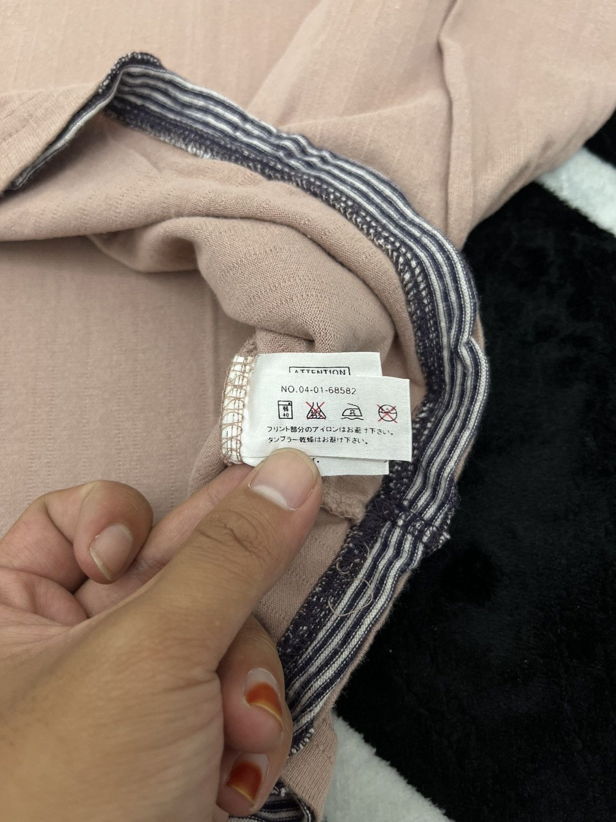 GOA Vintage Layered Henley LS Shirt Dusty Rose Striped Detail Size US XL / EU 56 / 4 - 5 Thumbnail