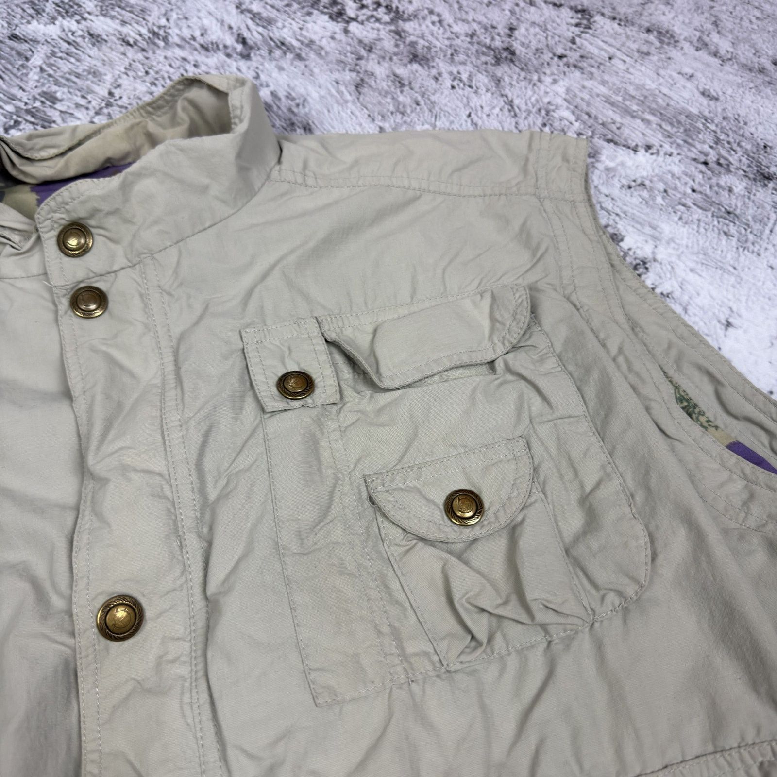 Fjallraven Fjallraven Men's beige Snap Button Multi Pockets Hiking Vest Size US L / EU 52-54 / 3 - 6 Thumbnail