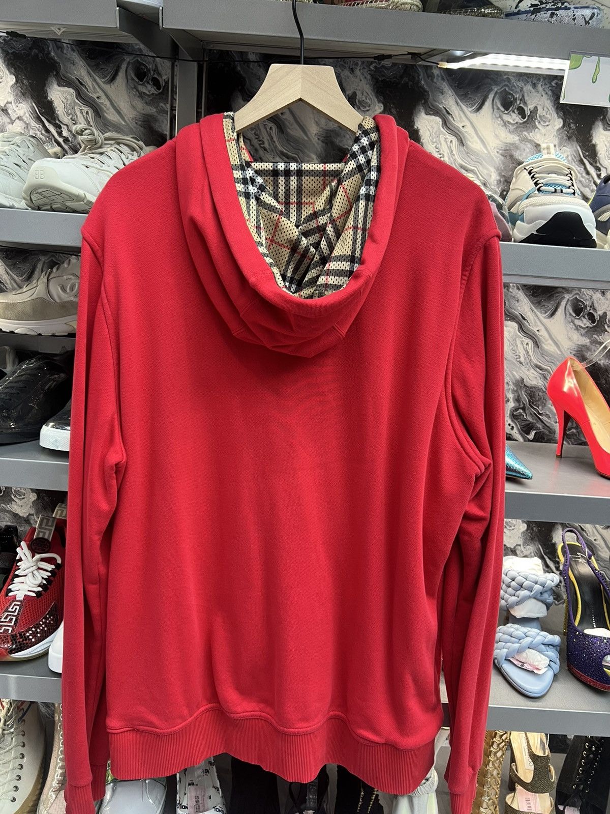 Burberry Burberry Red Zipper Hoodie Size US XL / EU 56 / 4 - 2 Thumbnail