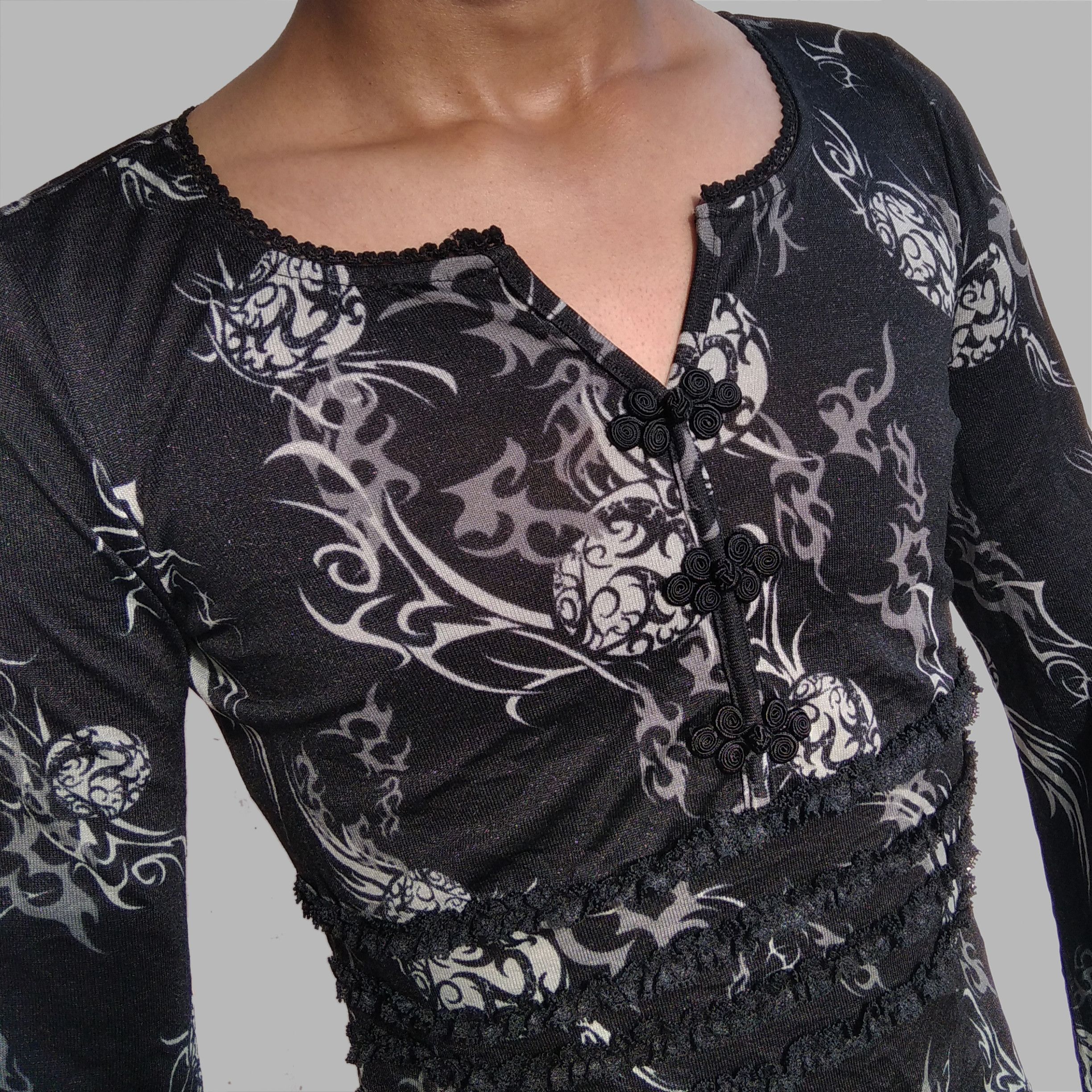Japanese Brand Vintage 00s OZZ ON Japanese Ghotic Brand Longsleeve Size S / US 4 / IT 40 - 3 Thumbnail