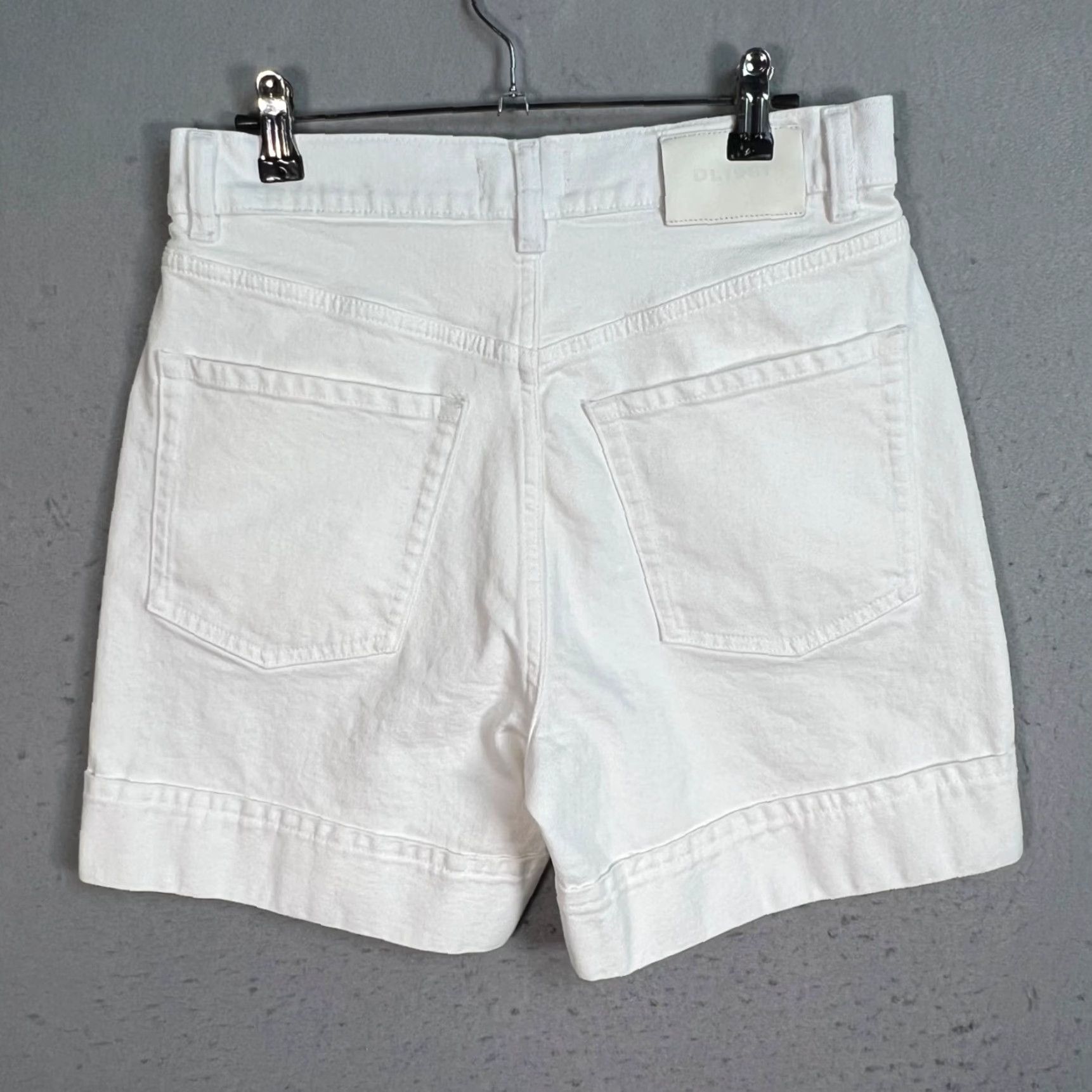DL1961 DL1961 White High-Waisted Denim Shorts 25 Womens Size 42" / US 20 - 2 Thumbnail