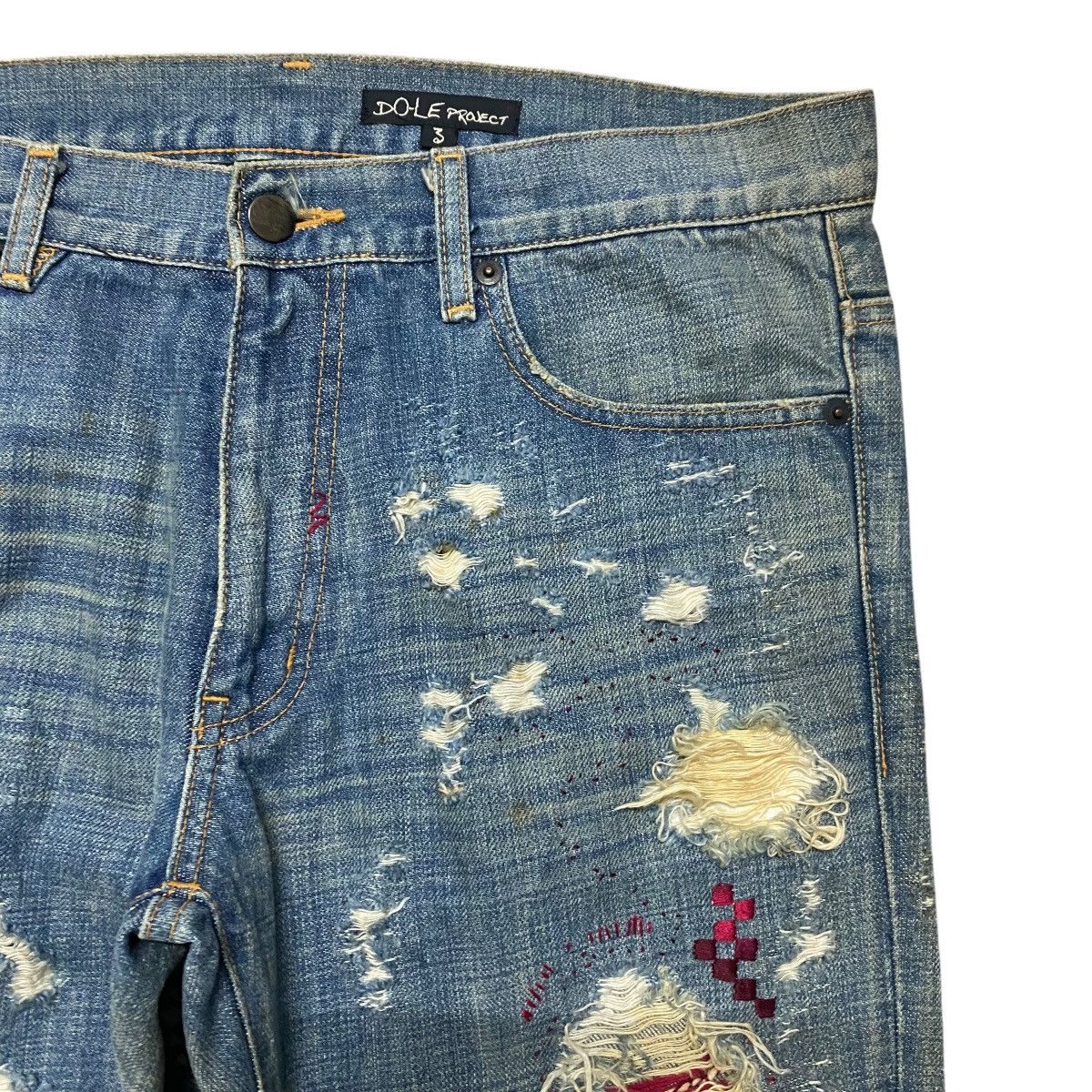 Japanese Brand Dole Project Damage Jeans Size US 34 / EU 50 - 5 Thumbnail