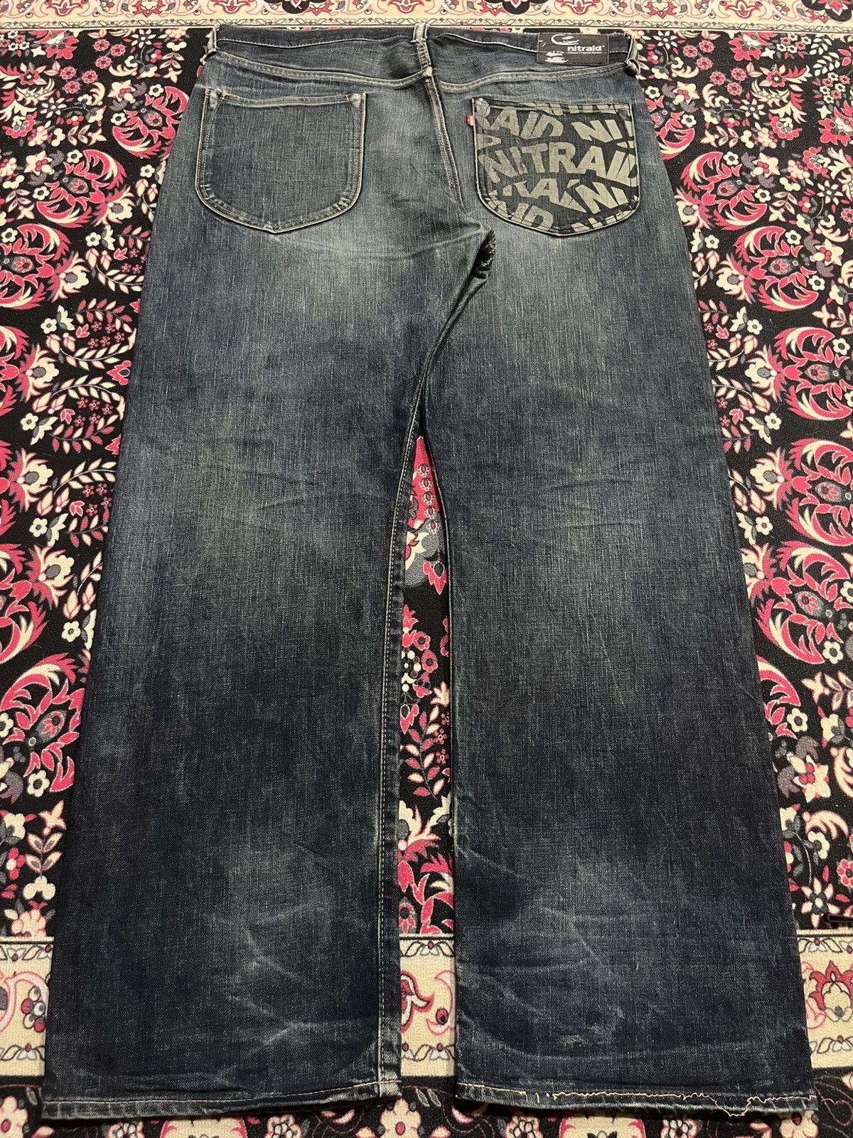 Evisu ⚡️Selvedge⚡️Vintage Japan Brand Nitraid Dark Blue Loose Jeans Size US 37 - 2 Thumbnail