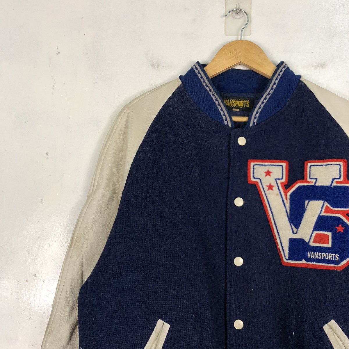 Other × Vintage Vansport Varsity Rares Wool Leather Jacket Size US M / EU 48-50 / 2 - 6 Thumbnail