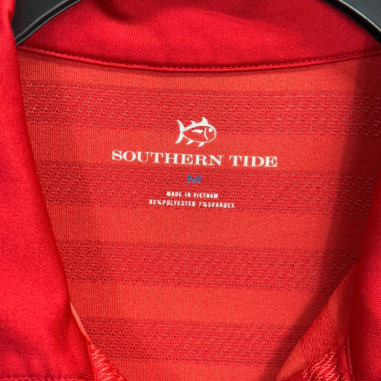 Southern Tide Southern Tide Red Striped Polo Shirt Mens Medium Size US M / EU 48-50 / 2 - 3 Thumbnail
