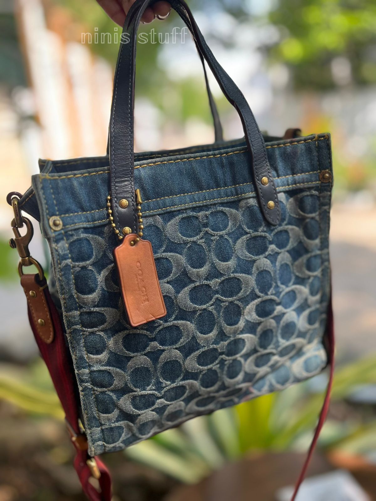 Coach Coach Denim Signature Field Tote Size ONE SIZE - 2 Thumbnail