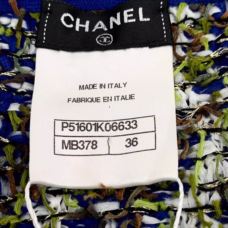 Chanel Chanel Blue cotton braided tweed short skirt 2504-Nextarrow Size 24" / US 00 / IT 34 - 6 Thumbnail