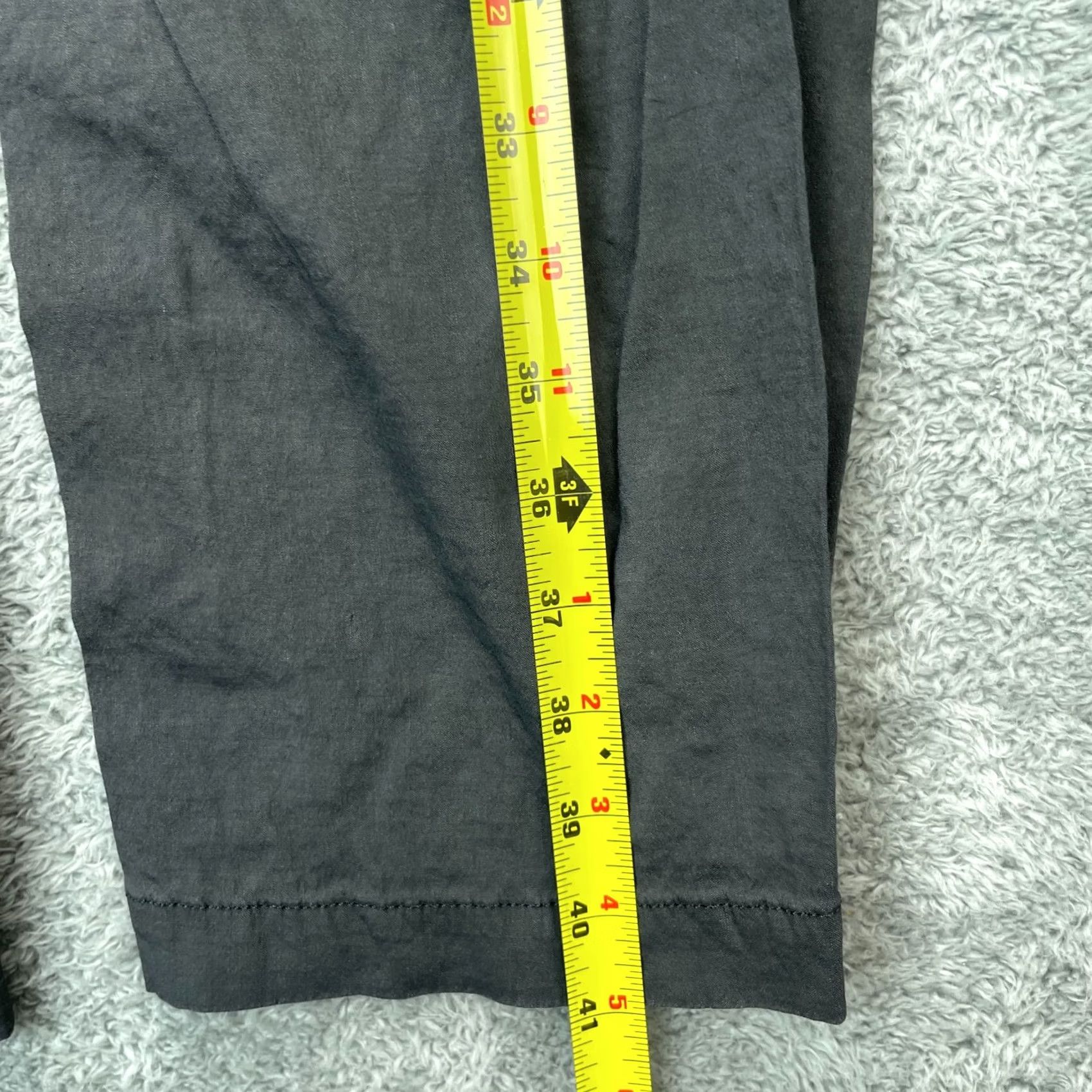 Eileen Fisher Eileen Fisher Pants Womens 6 Black Viscose Spandex Linen Straight Leg Casual Dressy City 30 in Inseam Mens? Size 28" / US 6 / IT 42 - 7 Thumbnail
