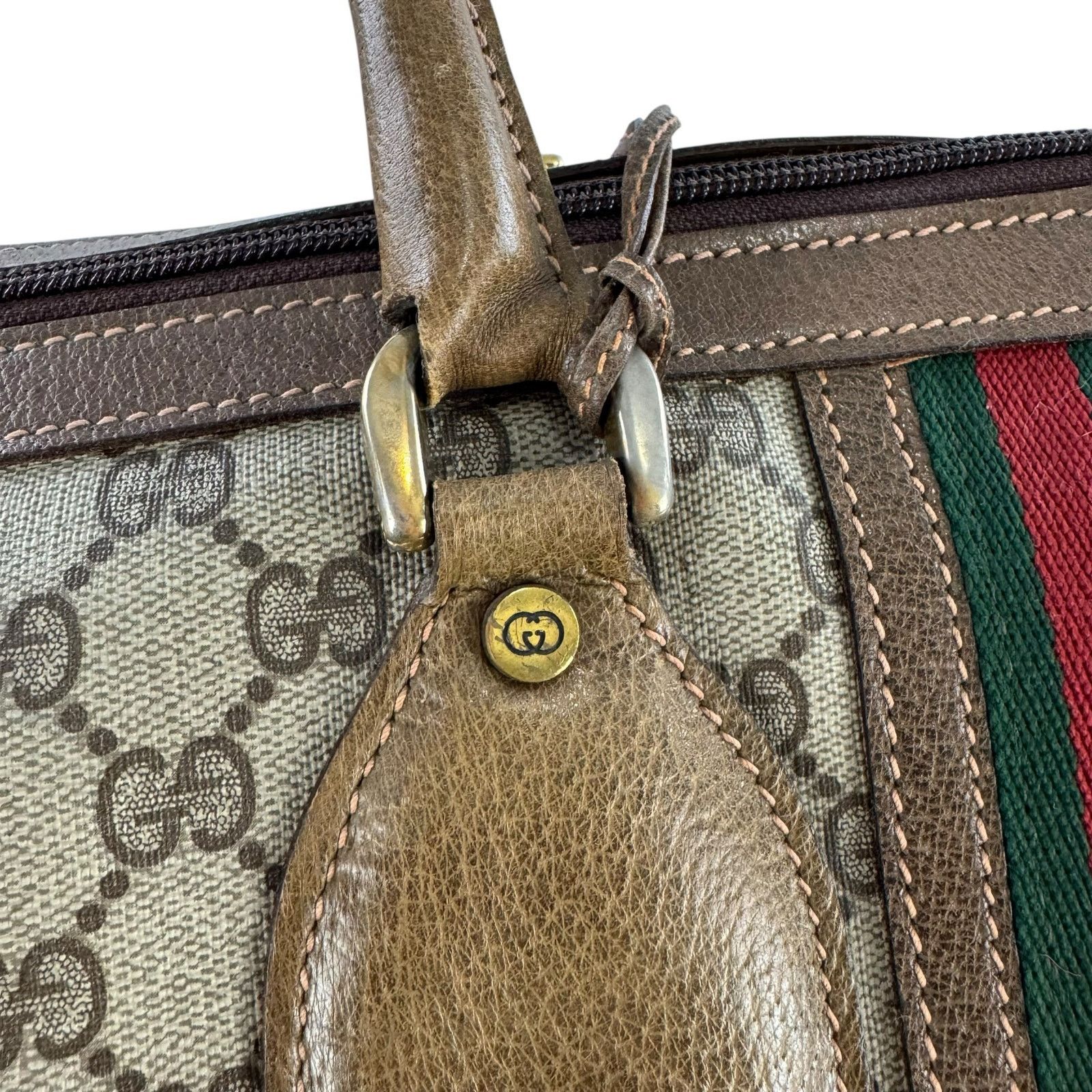 Gucci Gucci Vintage Monogram Sherry Line Travel Bag Size ONE SIZE - 14 Thumbnail