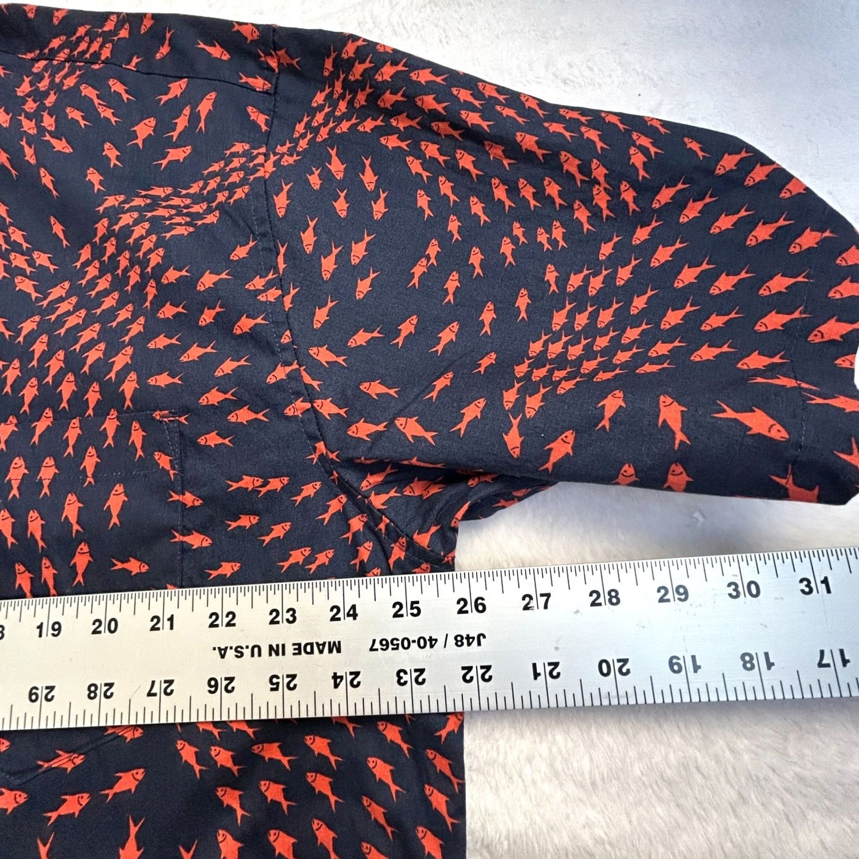 Vintage Cooke Street Men's Button Down Hawaiian Shirt Cotton Fish Print Blue XL NWT Size US XL / EU 56 / 4 - 6 Thumbnail