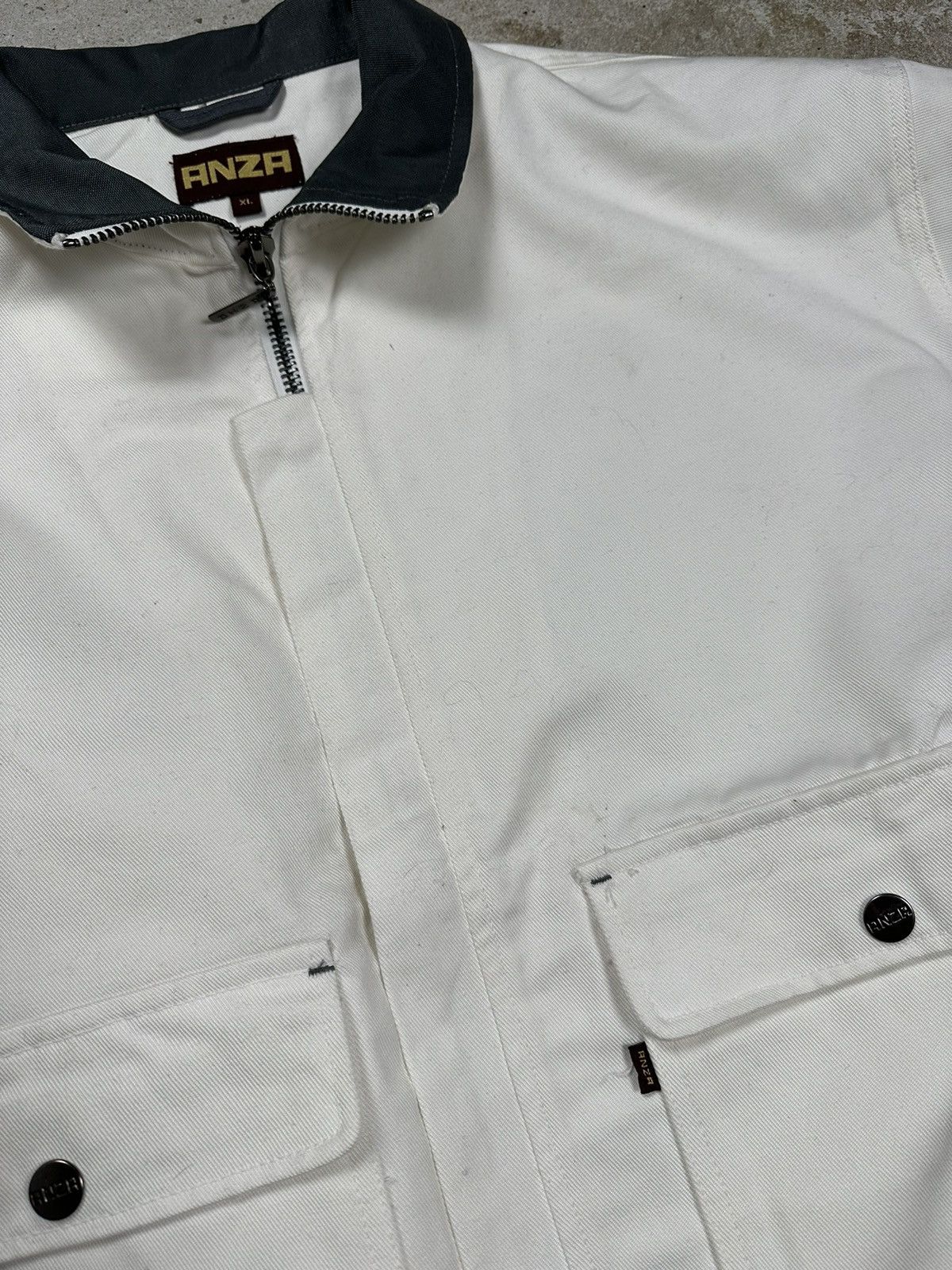 Le Laboureur Vintage y2k White Workwear Jacket Utility Big Front Pockets Size US XL / EU 56 / 4 - 8 Thumbnail