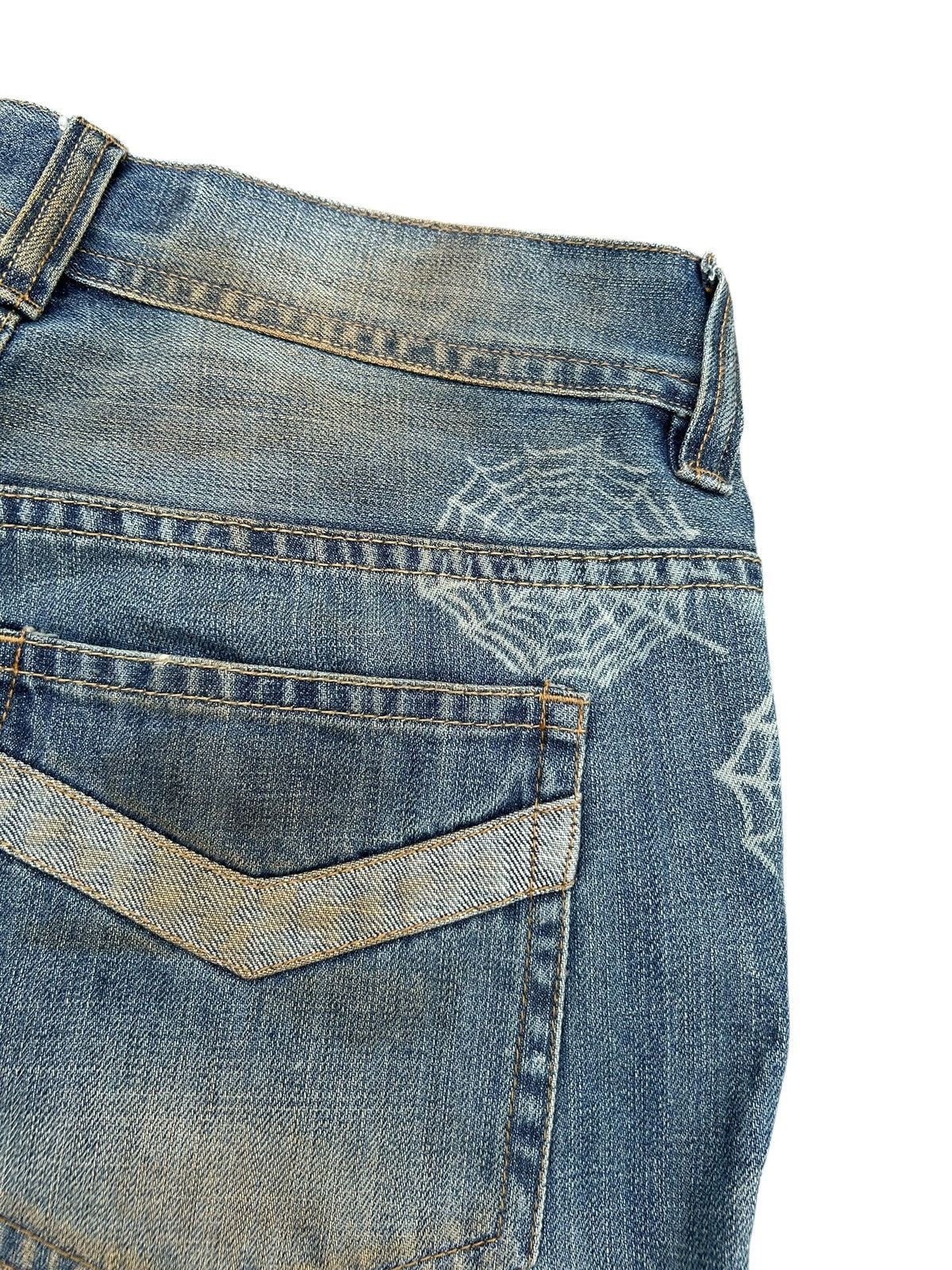 If Six Was Nine FLARE🔥 Xfrm Japanese Punk Bondage Rusty Faded Denim Jeans ☠️🎌 Size US 30 / EU 46 - 15 Thumbnail