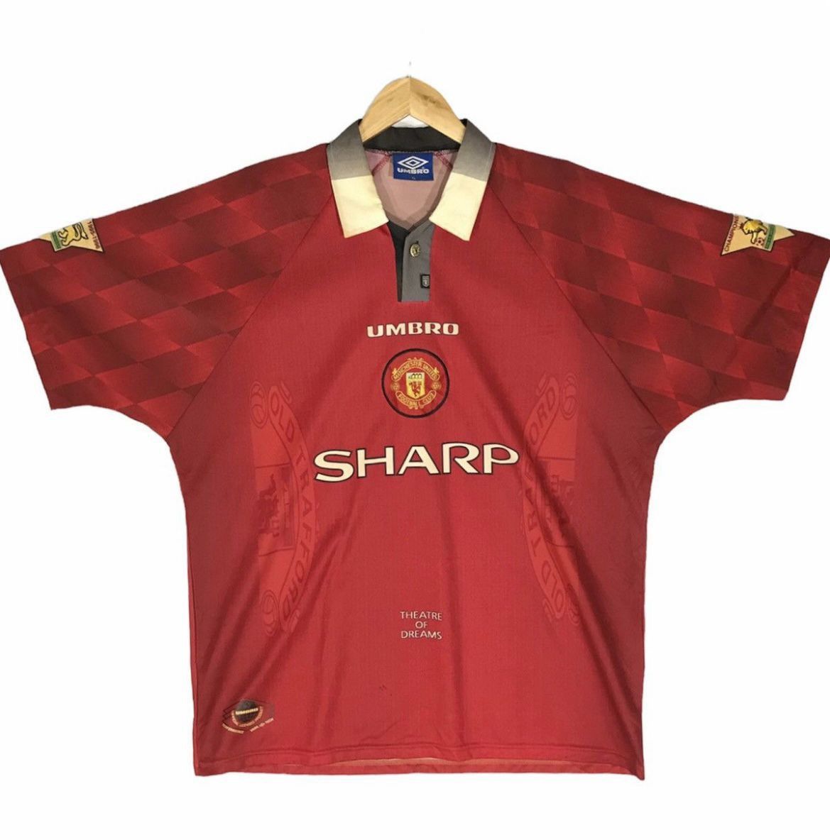 Umbro × Vintage Umbro Manchester United 1995-1996 Home Jersey Size US XL / EU 56 / 4 - 1 Thumbnail