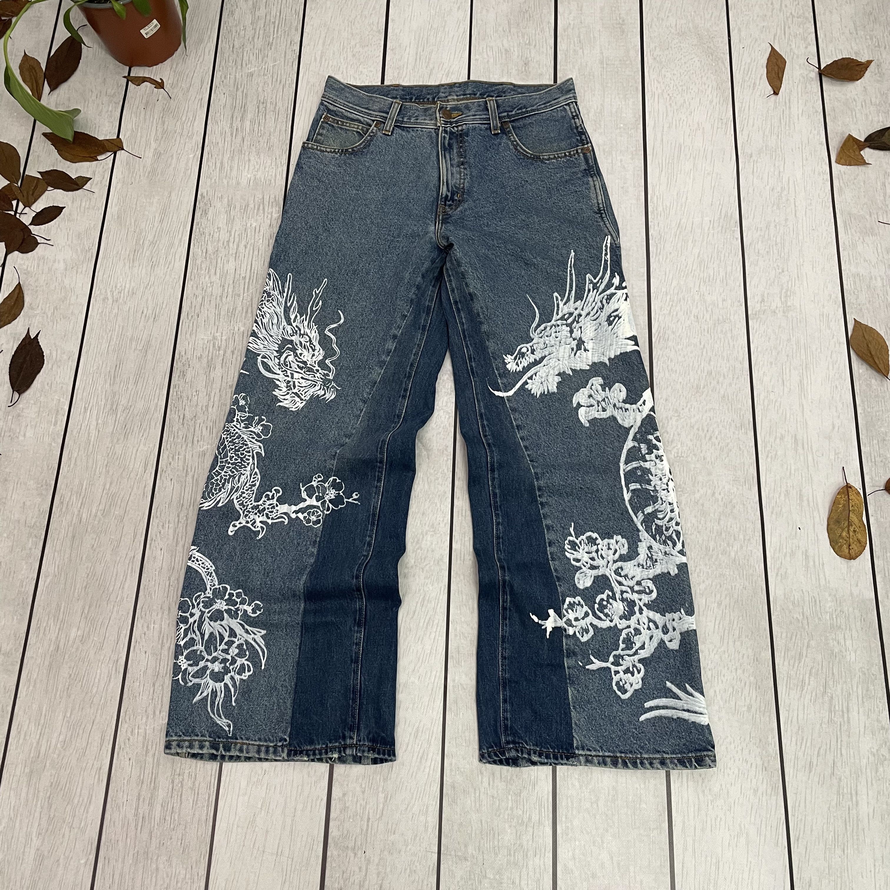 Wrangler Custom Wrangler baggy Jeans japanese style Y2K Alt 1of1 Size US 32 / EU 48 - 5 Thumbnail