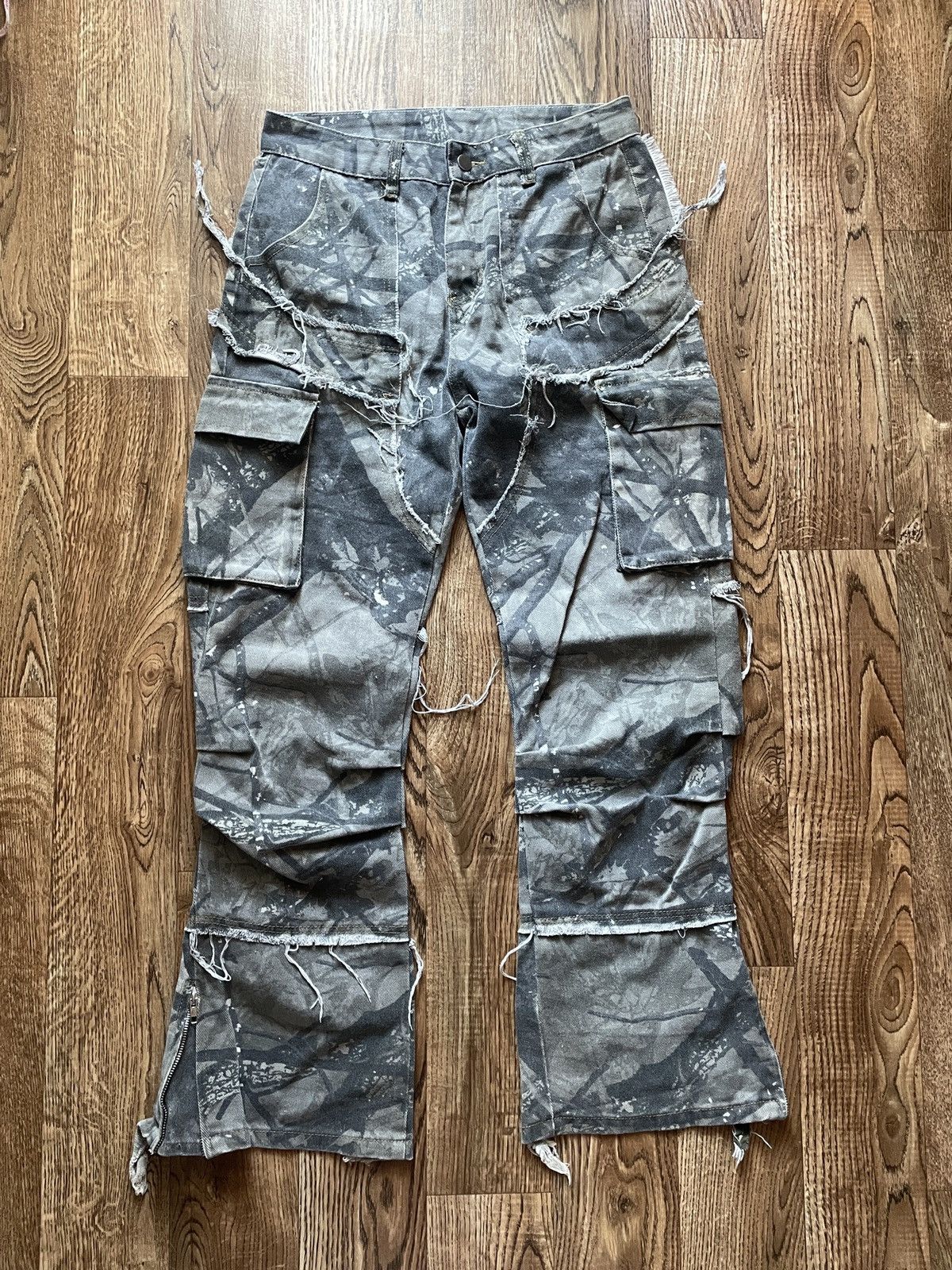 Other Vintage Y2K Parachute Pants Flared Jeans MOM Cargo 90s Size 34" / US 12 / IT 48 - 2 Thumbnail